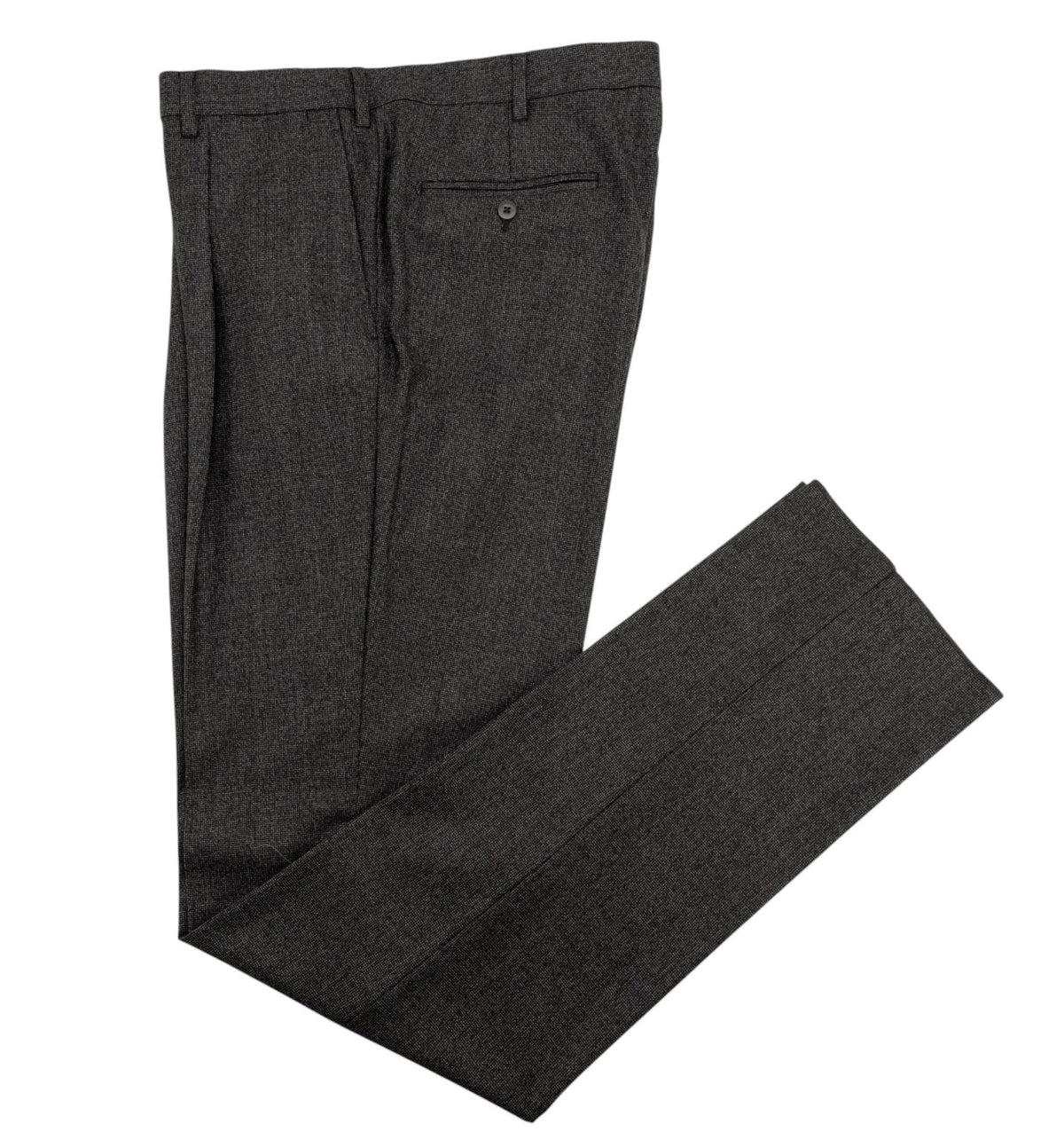 $2400 RAFFAELE CARUSO Dark Gray 3/2 Roll Suit Wool Textured 46 US / 56 EU