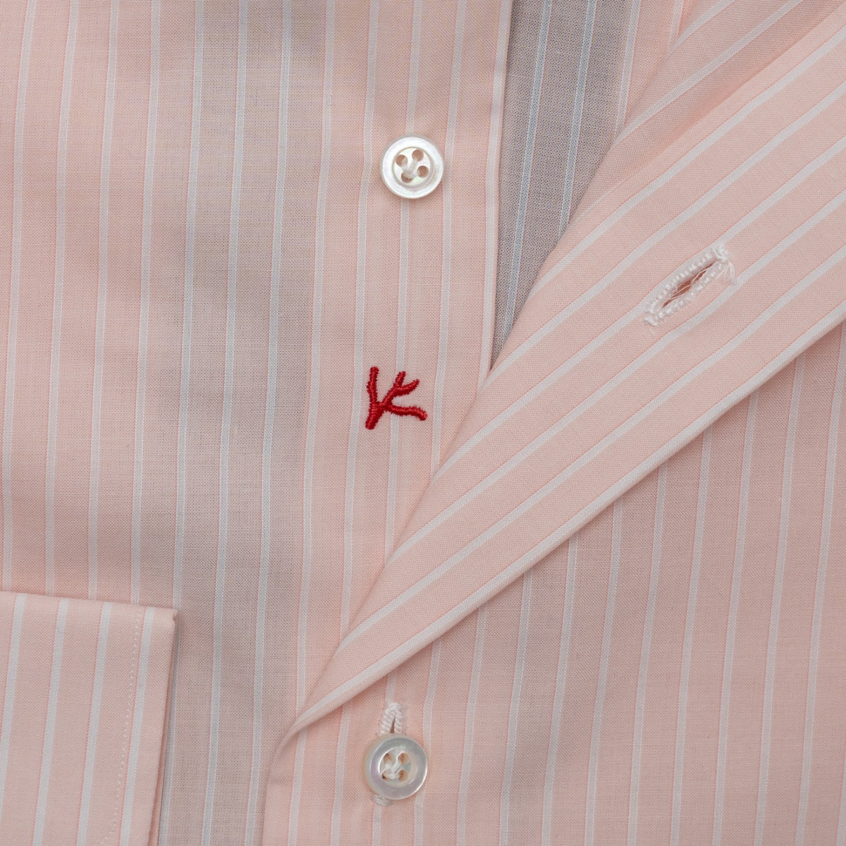 750$ ISAIA NAPOLI "Mix" Dress Shirt Pink Fine Lightwheight Cotton 16 - 41