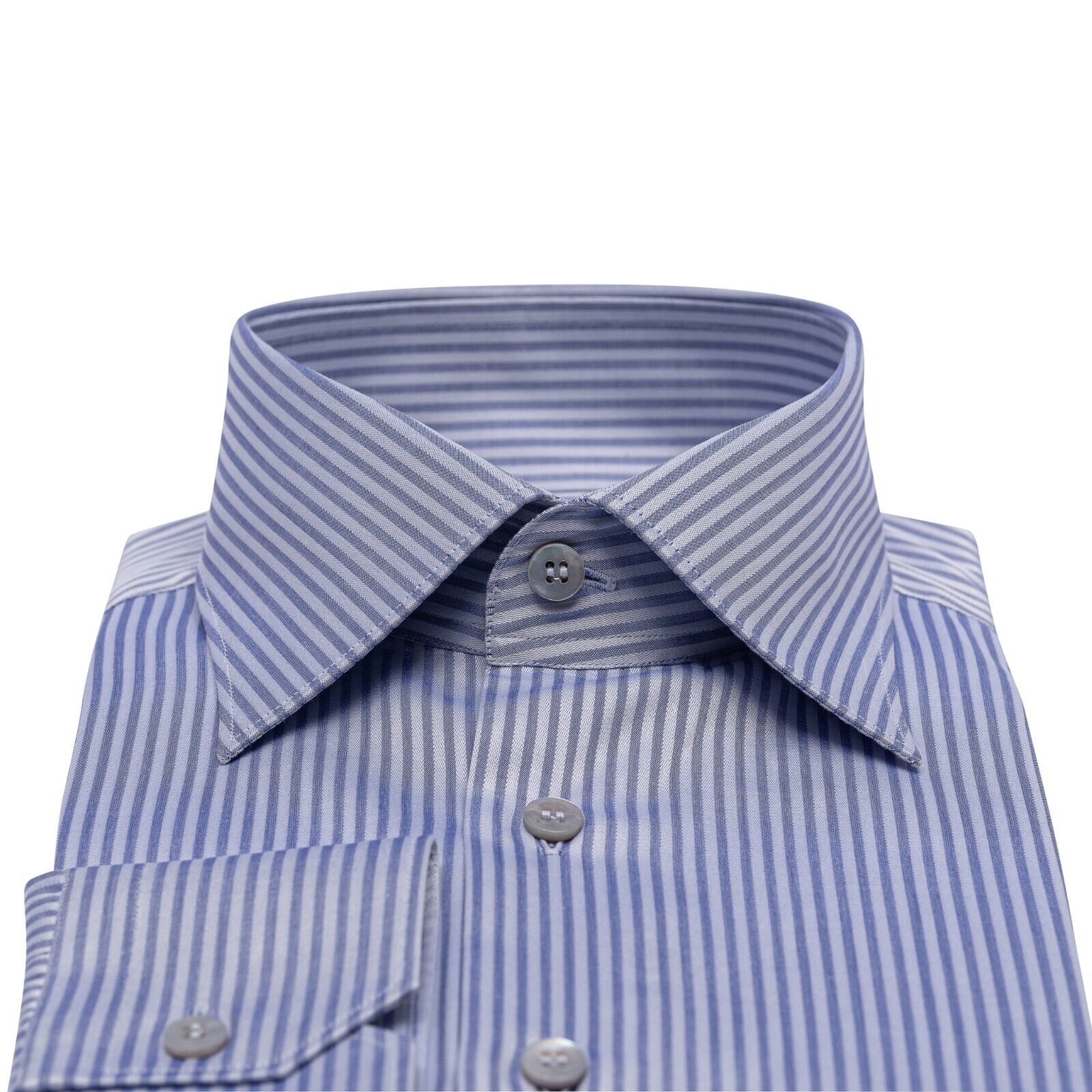 690$ LUXURY GERLIN Shirt Striped Lilac ALUMO Cotton 1Z ZILLI
