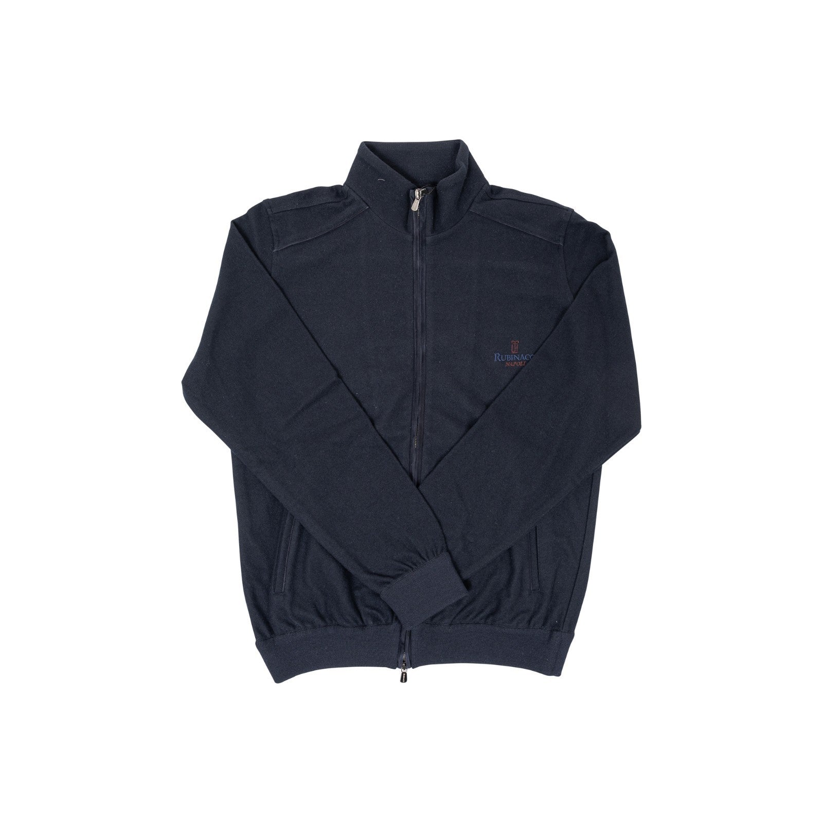 $2600 RUBINACCI Blue Tracksuit LORO PIANA Wool Cashmere + Leather Details