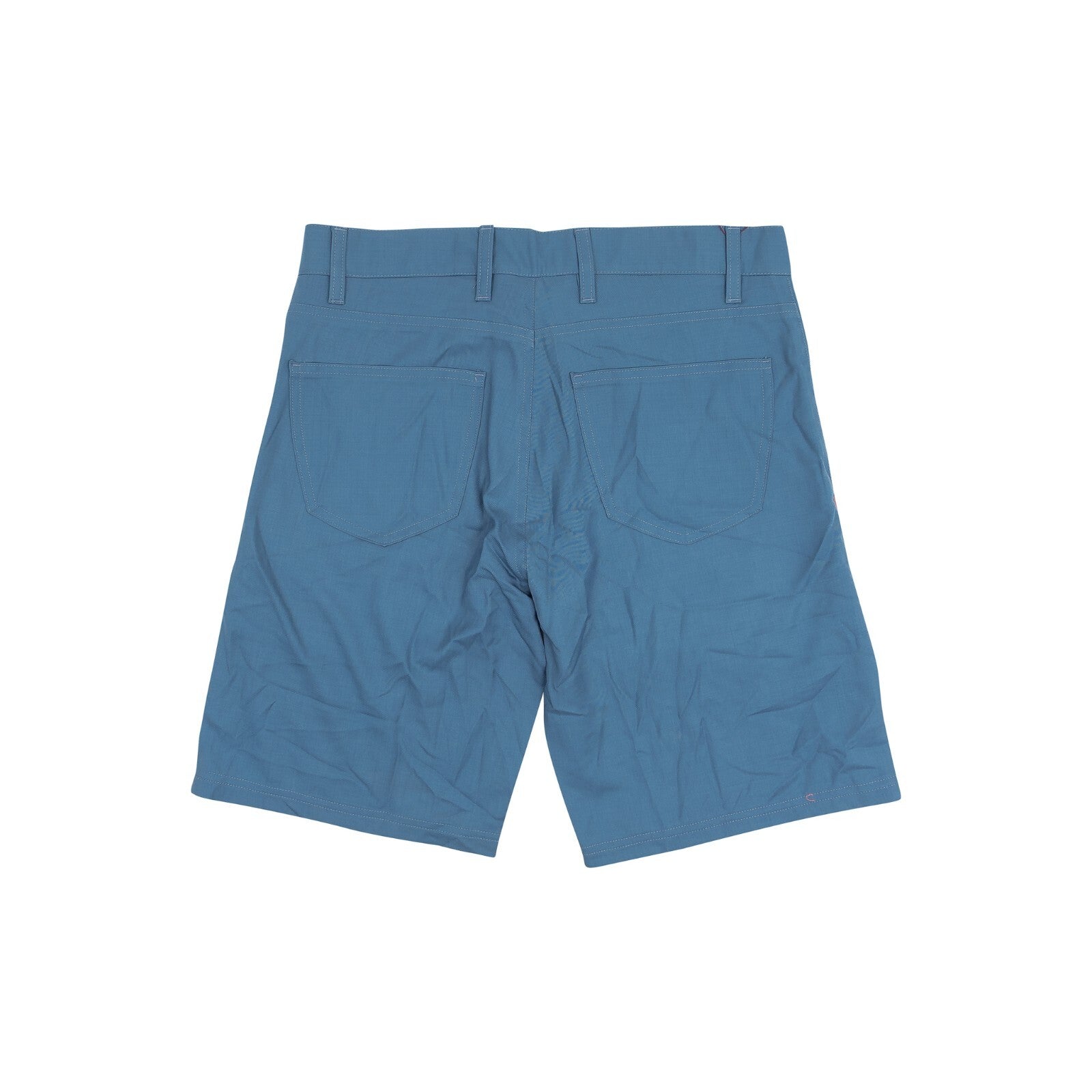 750$ ISAIA NAPOLI Blue 5 Pockets Short Pant Wool 130's 32 US / 48 EU