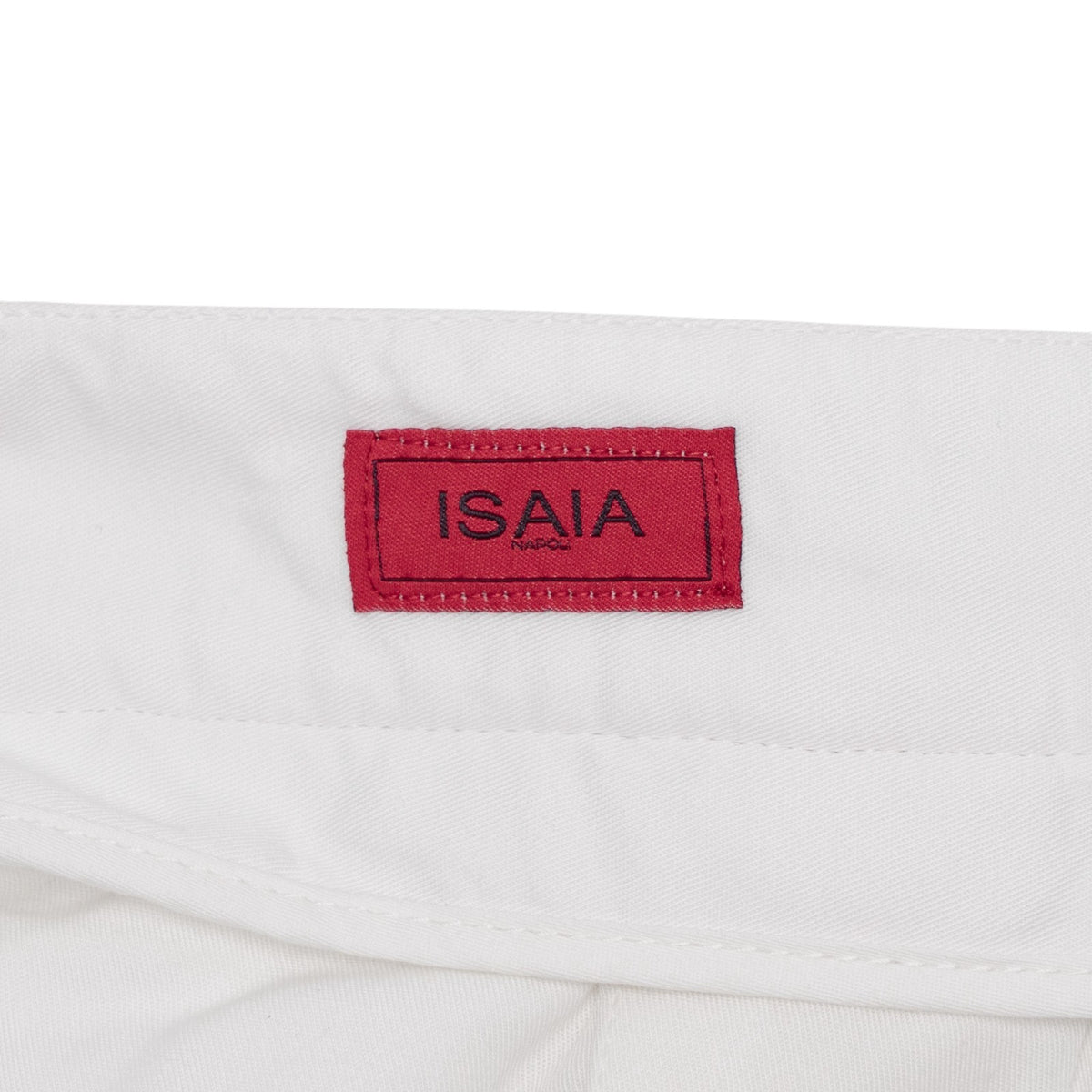 850$ ISAIA NAPOLI White 5 Pocket Chino Pant Cashmere Cotton Slim Fit