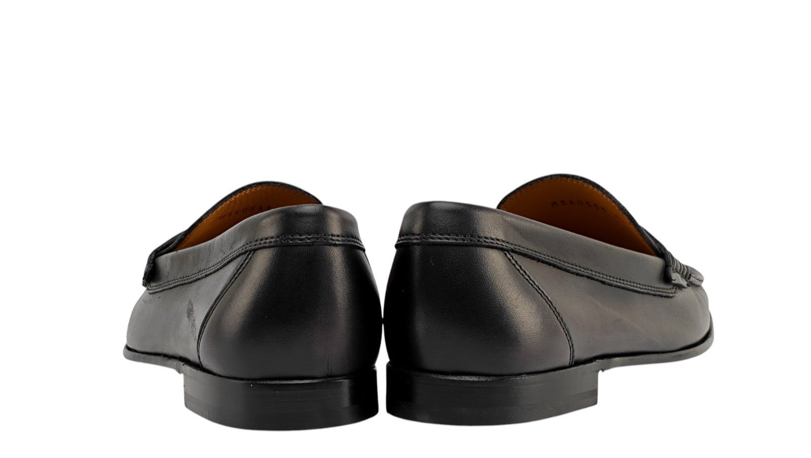 $1200 TESTONI "Bracciano" Unlined Loafer Shoes Soft Delavè Calf Black
