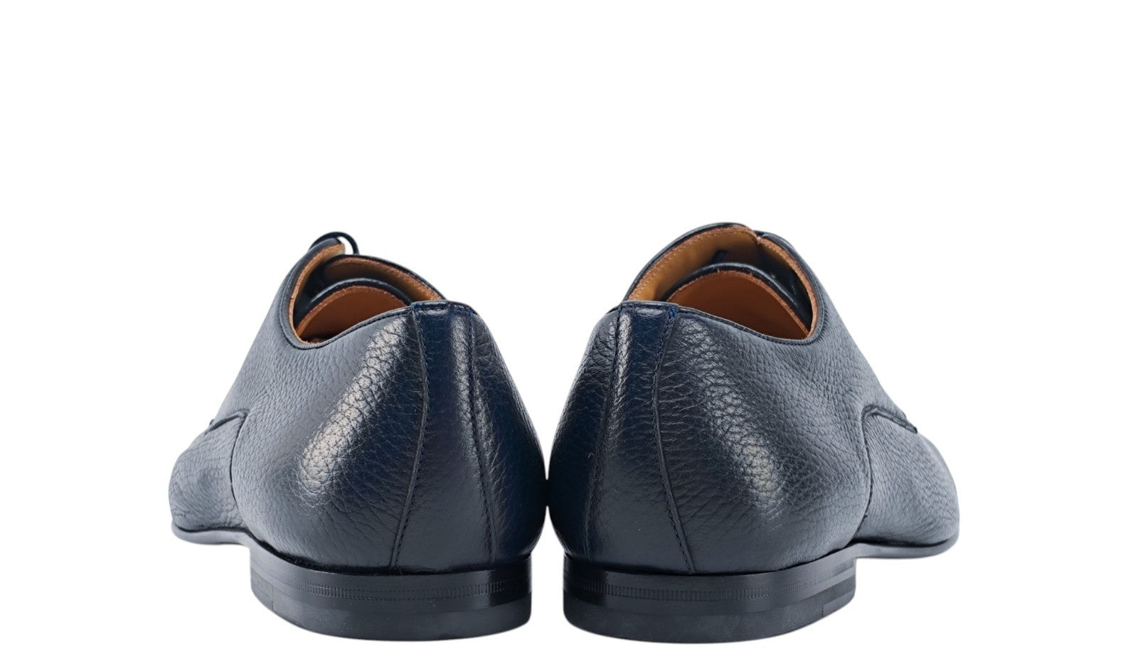 1200$ TESTONI "Portonovo" Blue Derby Shoes Soft Deerskin 8 UK / 9 US / 42 IT