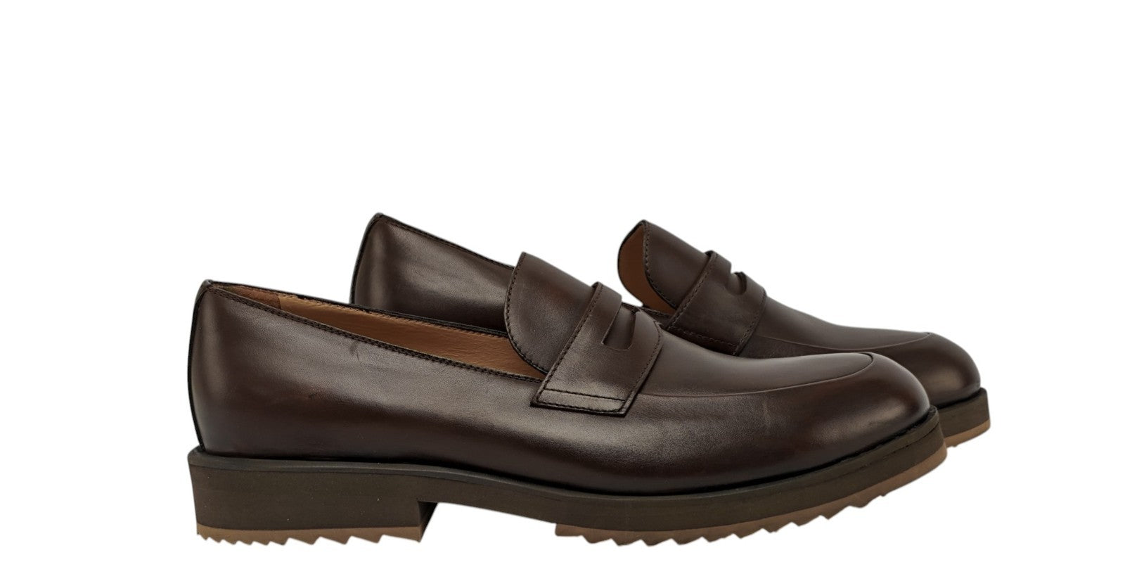 1250$ TESTONI "Pisa" Brown Loafer Shoes Calf Espresso 8 UK / 9 US / 42 IT