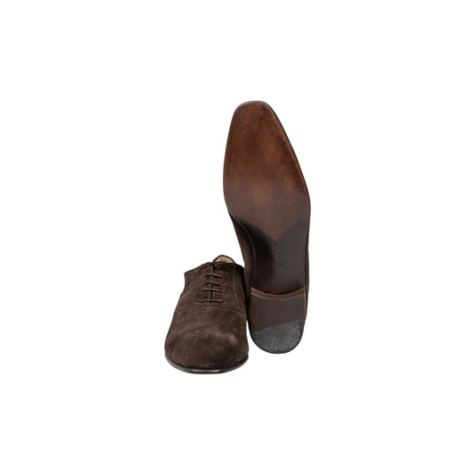 900$ RUBINACCI NAPOLI Francesina Oxford Shoes – Brown Suede – Handmade in Italy