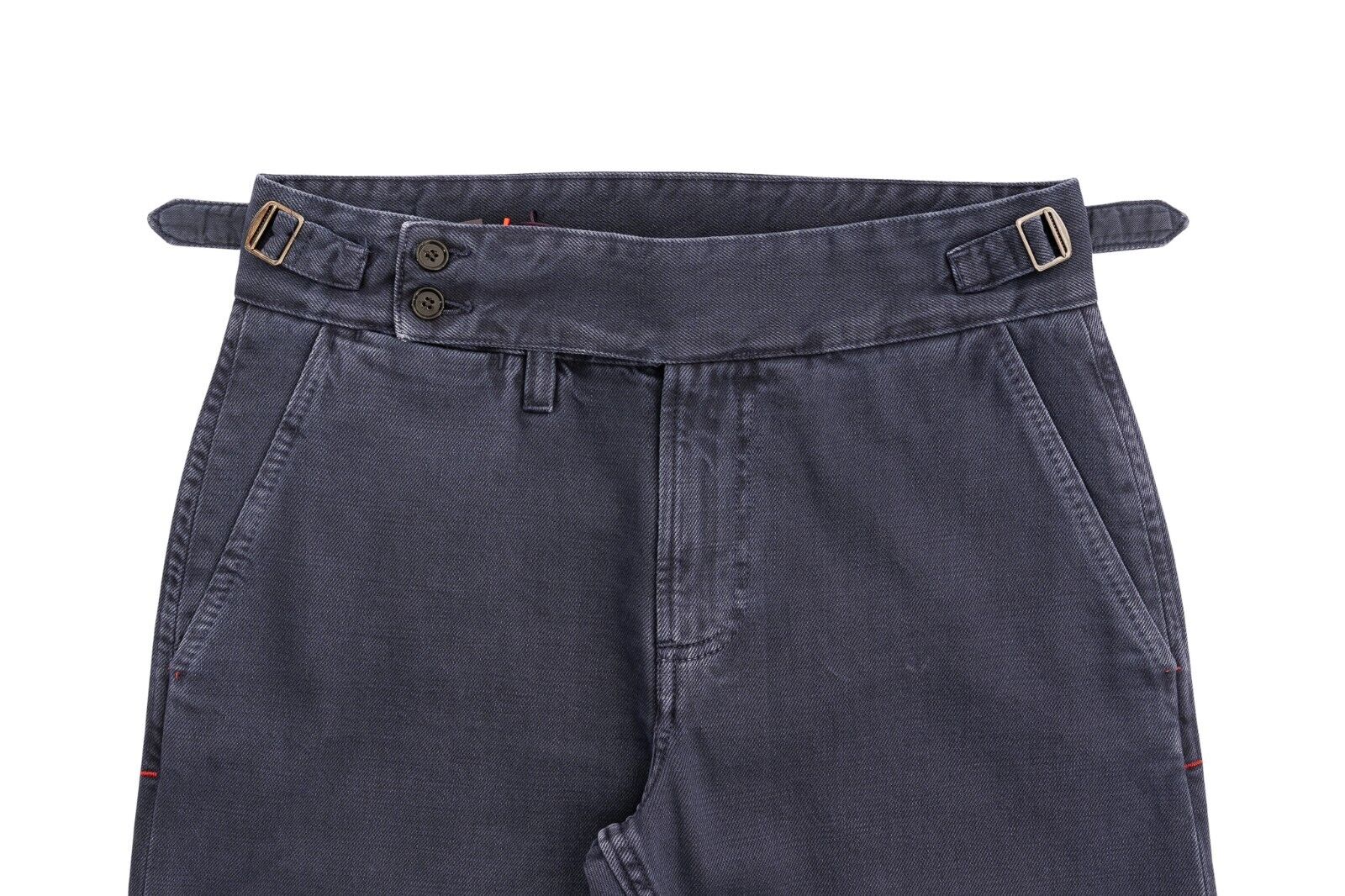690$ ISAIA NAPOLI "CASALNUOVO" Trouser Blue Indigo Denim Jeans Pant Cotton