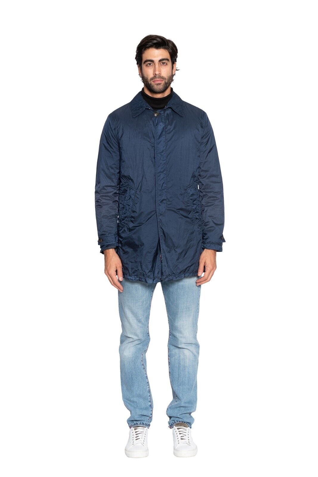 680$ MI.DA TOKYO-FIRENZE Trench Coat Japan Fabric Removable Lining 36 US / 46 EU