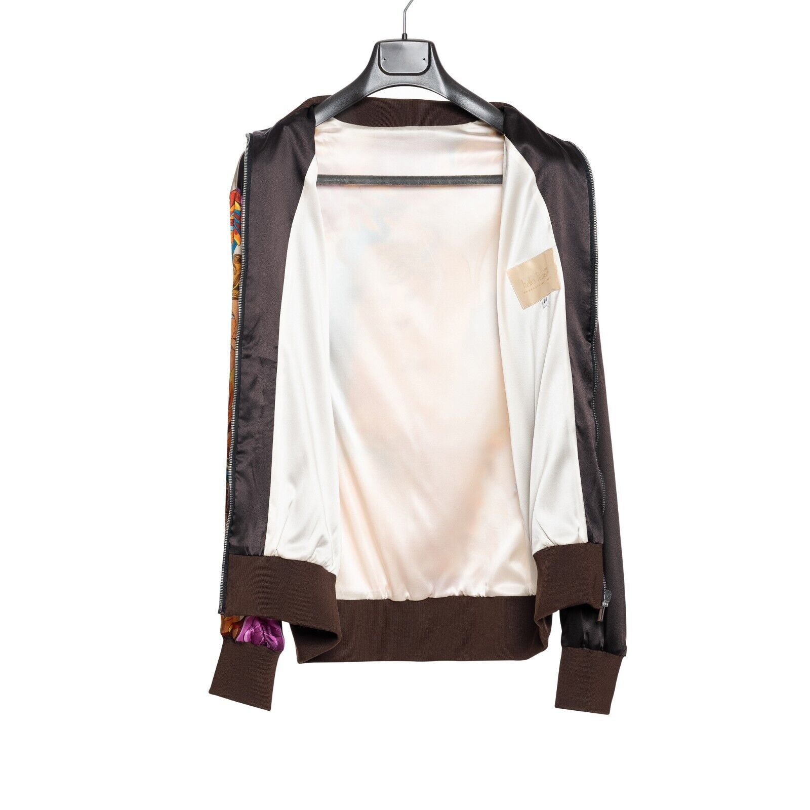 3500$ ITALO FERRETTI Tracksuit Jogging Suit "ACE OF SPADE" 100% Silk Size L