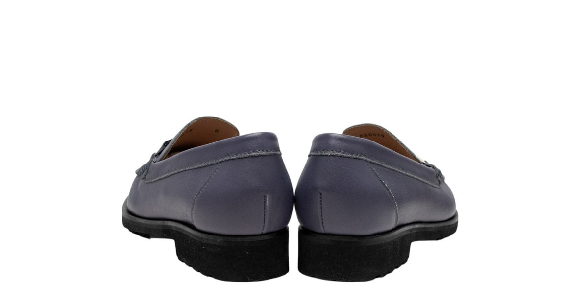 1200$ TESTONI "Gargano" Loafer Shoes Calf Blue Indigo Blue 8 UK / 9 US / 42 IT
