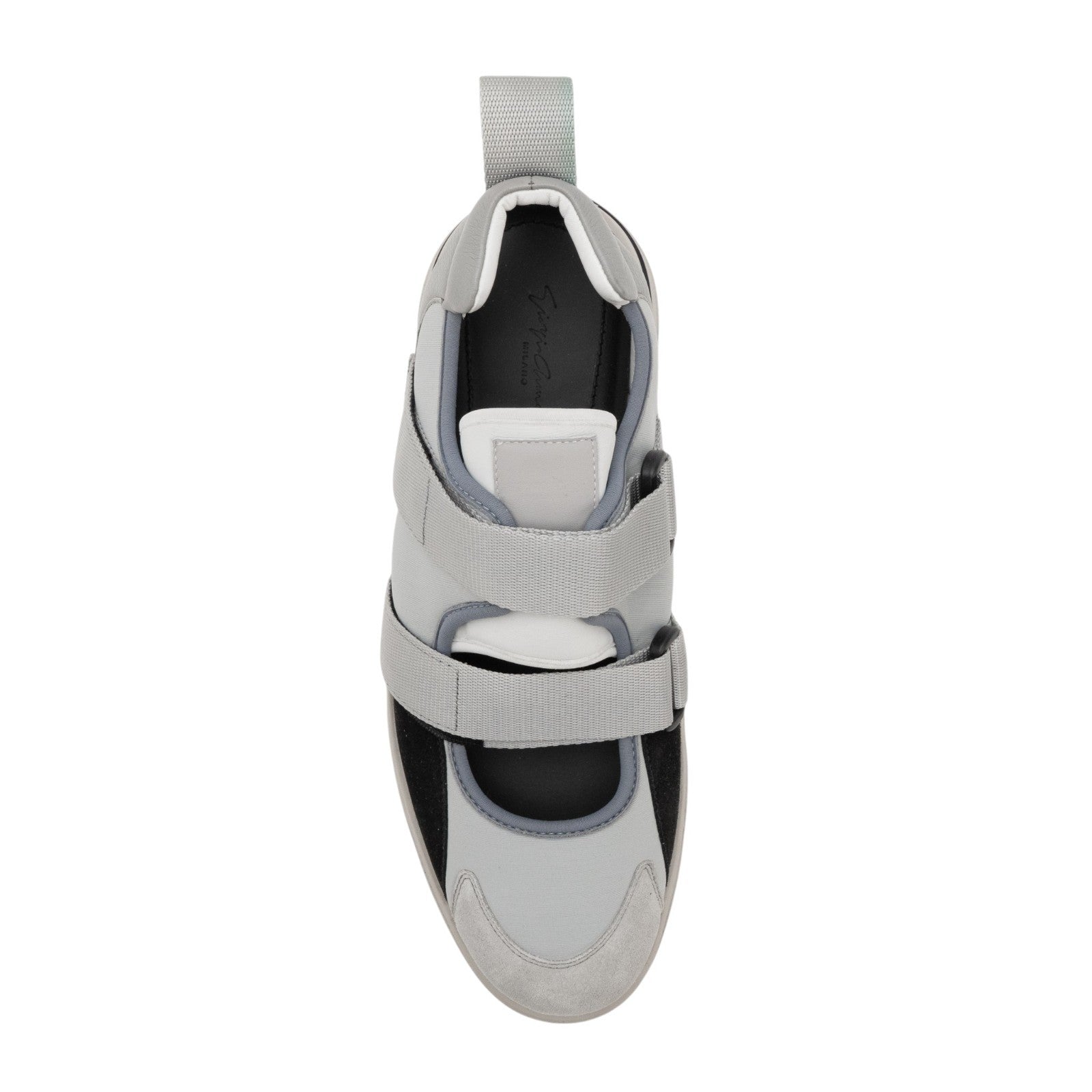 1450$ GIORGIO ARMANI Sneakers Shoes Strapped Ice Gray Suede 10 UK 11 US 44 IT
