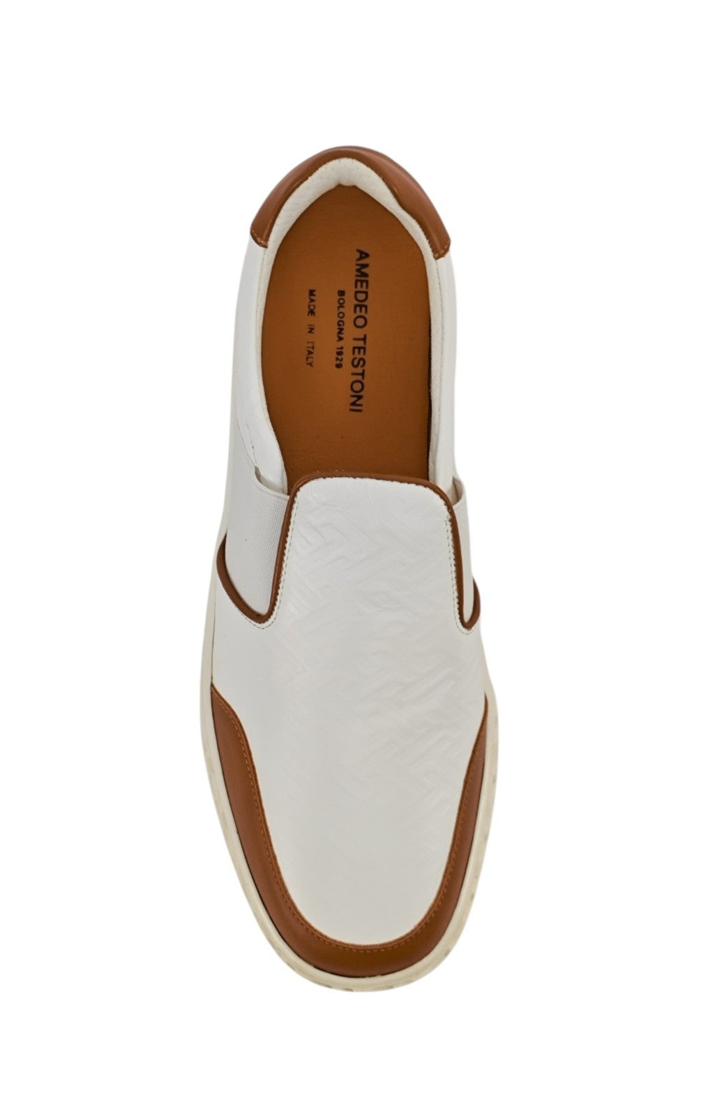 1100$ TESTONI "Ravenna" SlipOn Sneaker Interlocking Calf 8 UK / 9 US / 42 IT