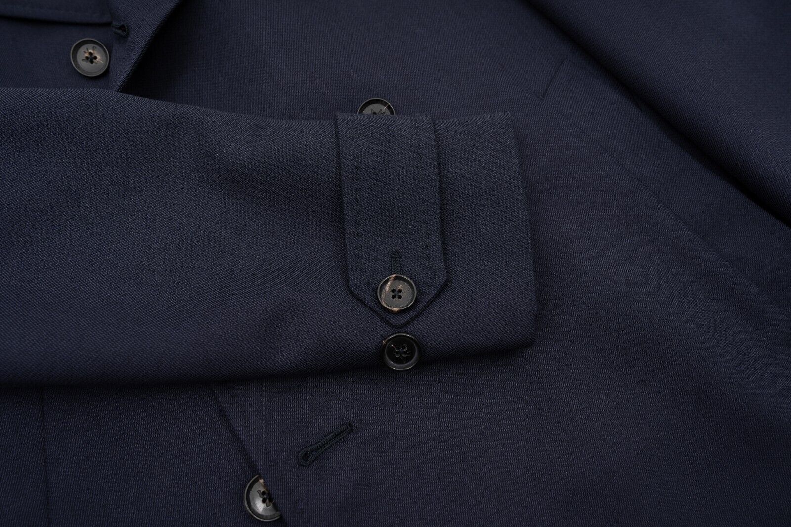 $6200 ISAIA NAPOLI Sartorial Peacoat Coat Blue Navy Cashmere Blend