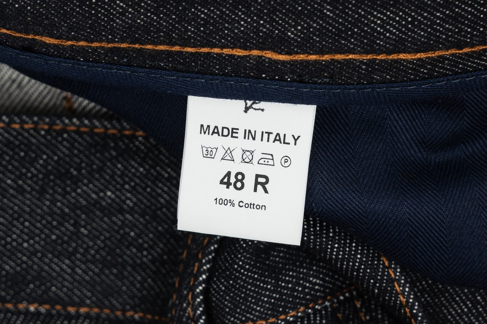 690$ ISAIA NAPOLI Gray Denim 5 Pockets Pant Raw Japanese Cotton 32 US / 48 EU