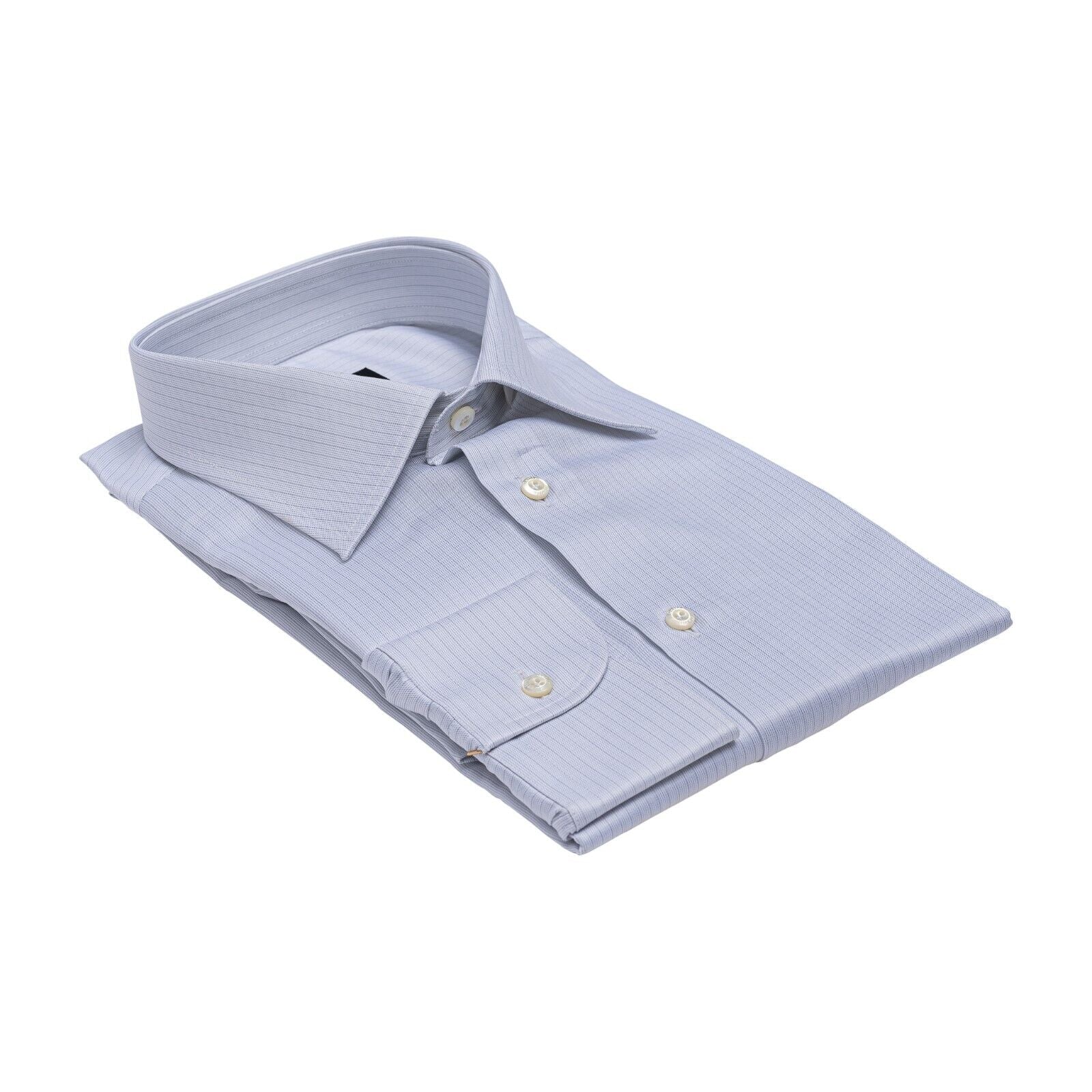 690$ LUXURY GERLIN Shirt Light Gray ALUMO Cotton  1S ZILLI