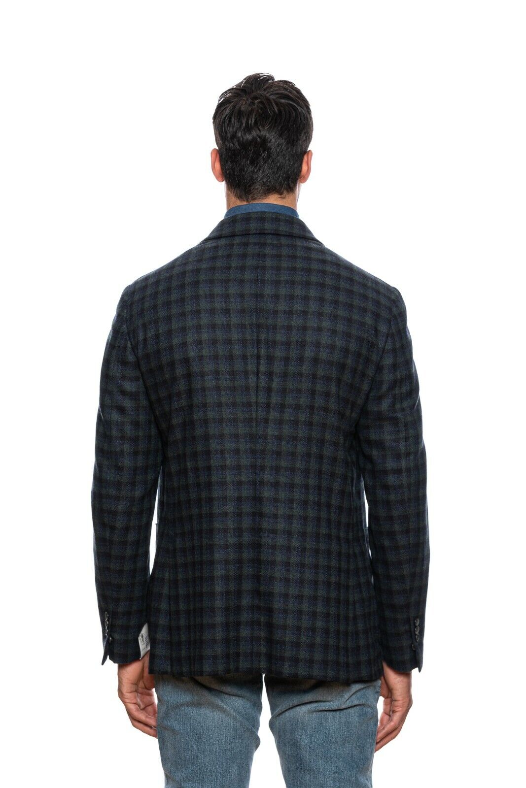 $2550 BELVEST Blue Green Wool Cashmere Jacket Double Breasted 42 US / 52 EU 7R
