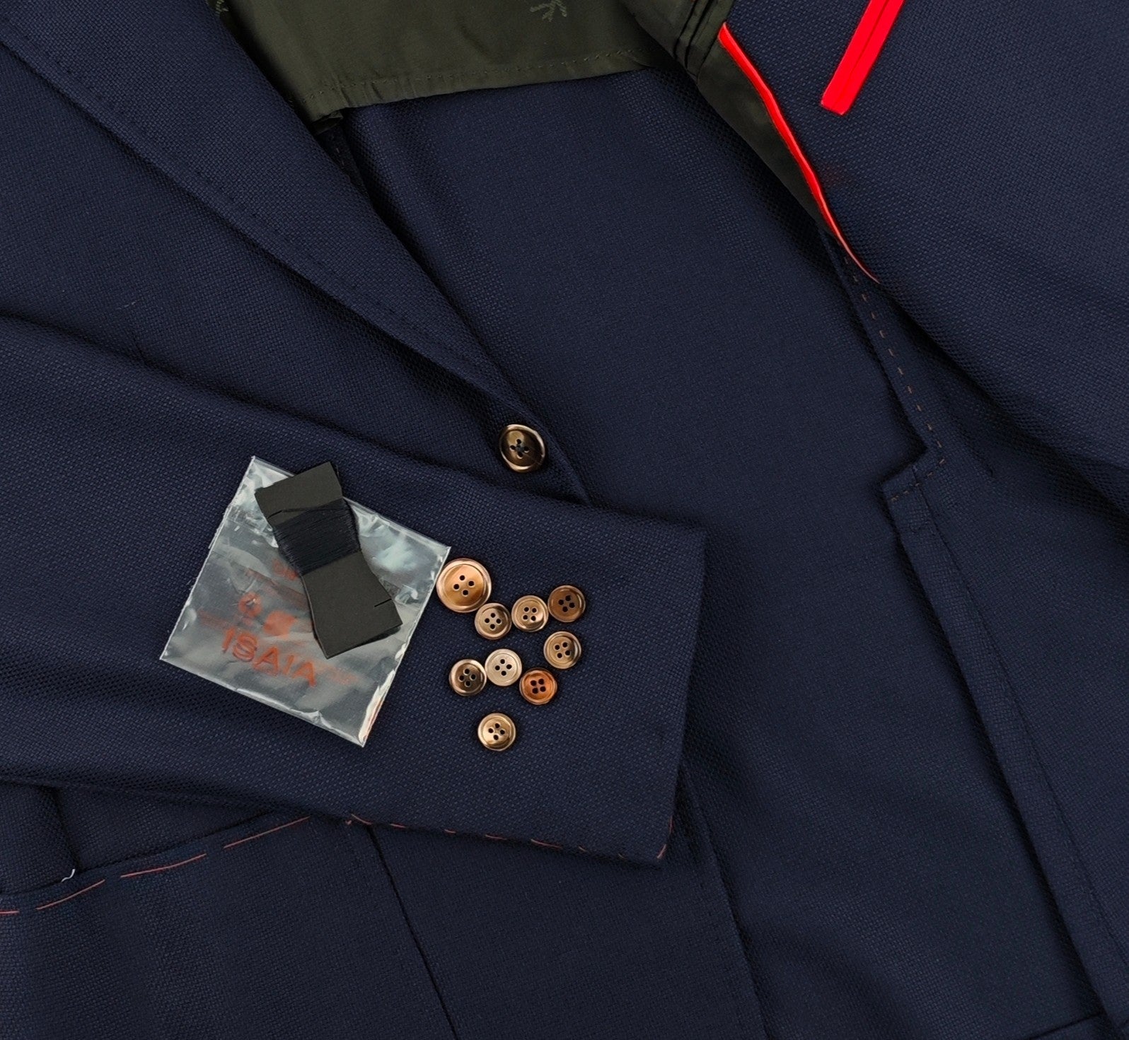 $4800 ISAIA NAPOLI Solid Blue Navy Jacket Sport Coat Wool Knit ( MDP )