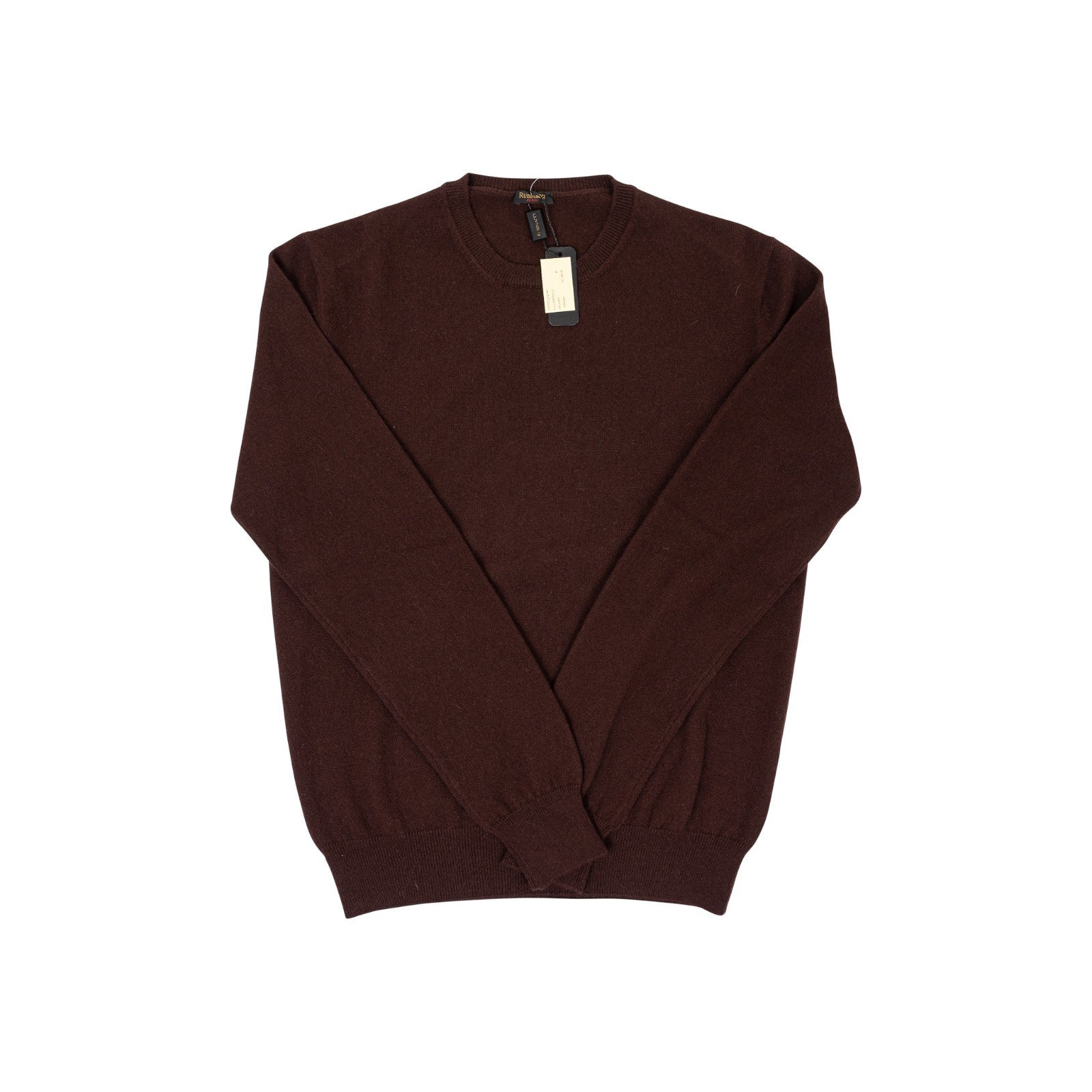 750$ RUBINACCI NAPOLI Burgundy Sweater Crewneck 100% Soft Cashmere 38 US / 48 EU