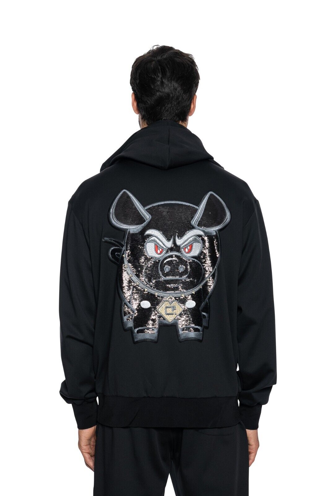 3500$ FABIO CAVIGLIA Tracksuit Jogging Suit "YEAR OF THE PIG" Silk Size XXL