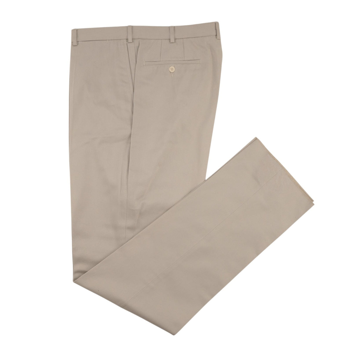 700$ BURBERRY LONDON Beige Chino Pant Twill Cotton Regular Fit 42 US / 58 EU