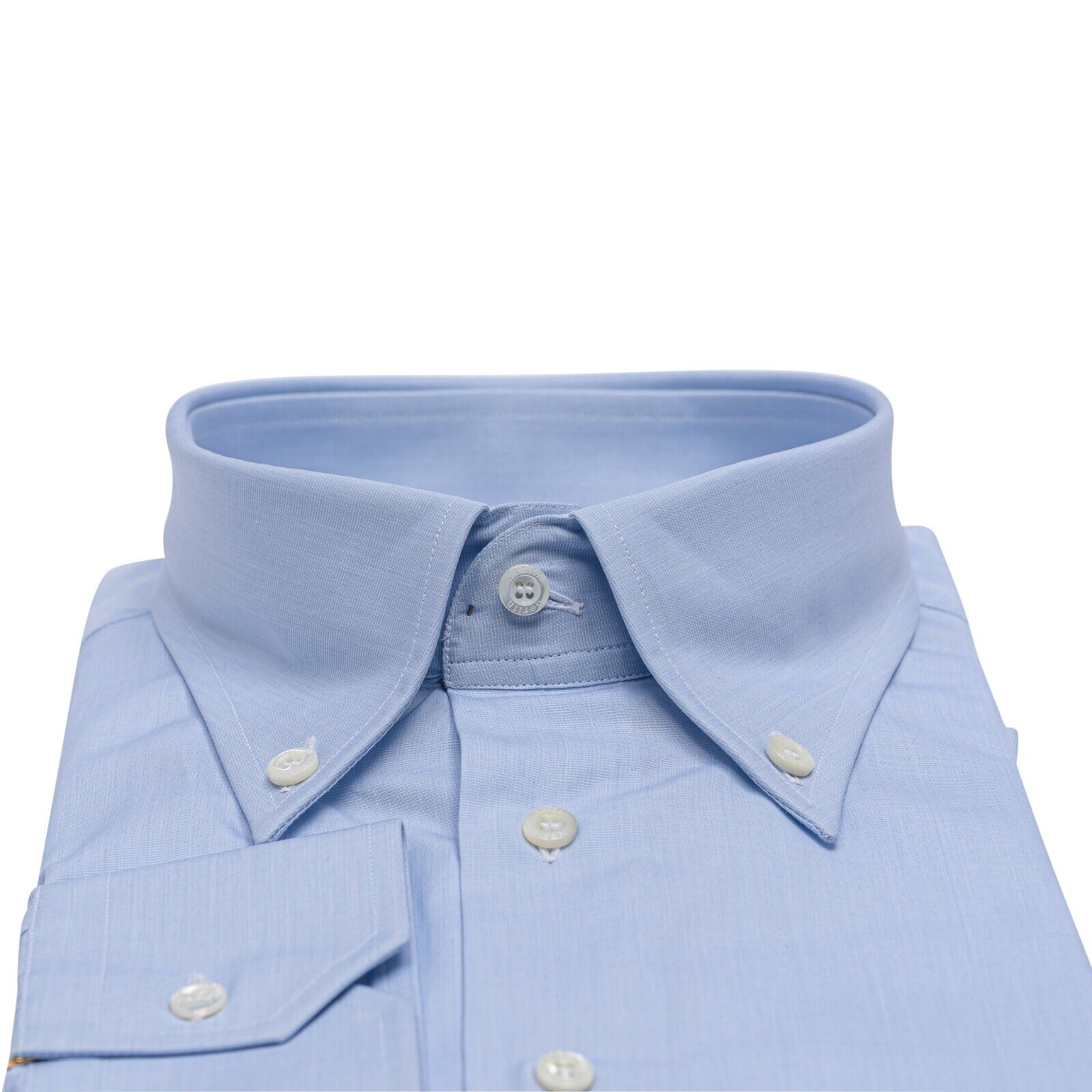 690$ LUXURY GERLIN Shirt Light Blue Button Down Fine Cotton 1AM ZILLI