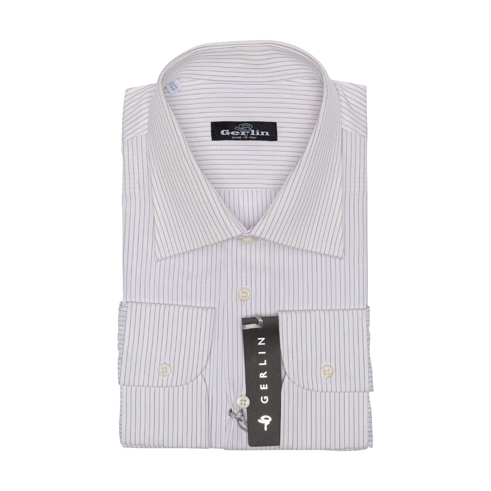 690$ ITALIAN LUXURY GERLIN Shirt Striped White Cotton 16 - 41 3T BIJAN