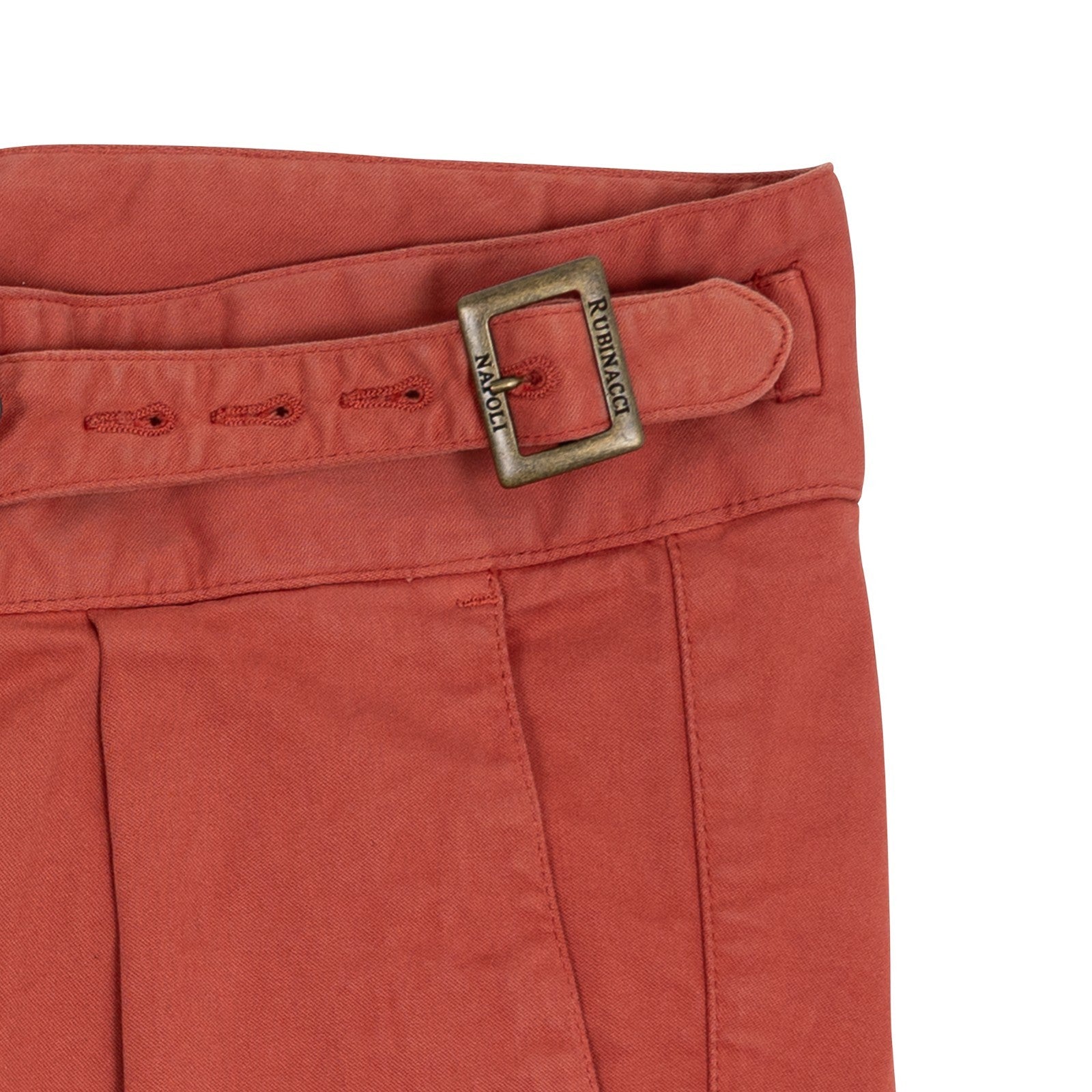530$ RUBINACCI Manny Gurkha Short Pant Terracotta Red Cotton 40 US / 56 IT