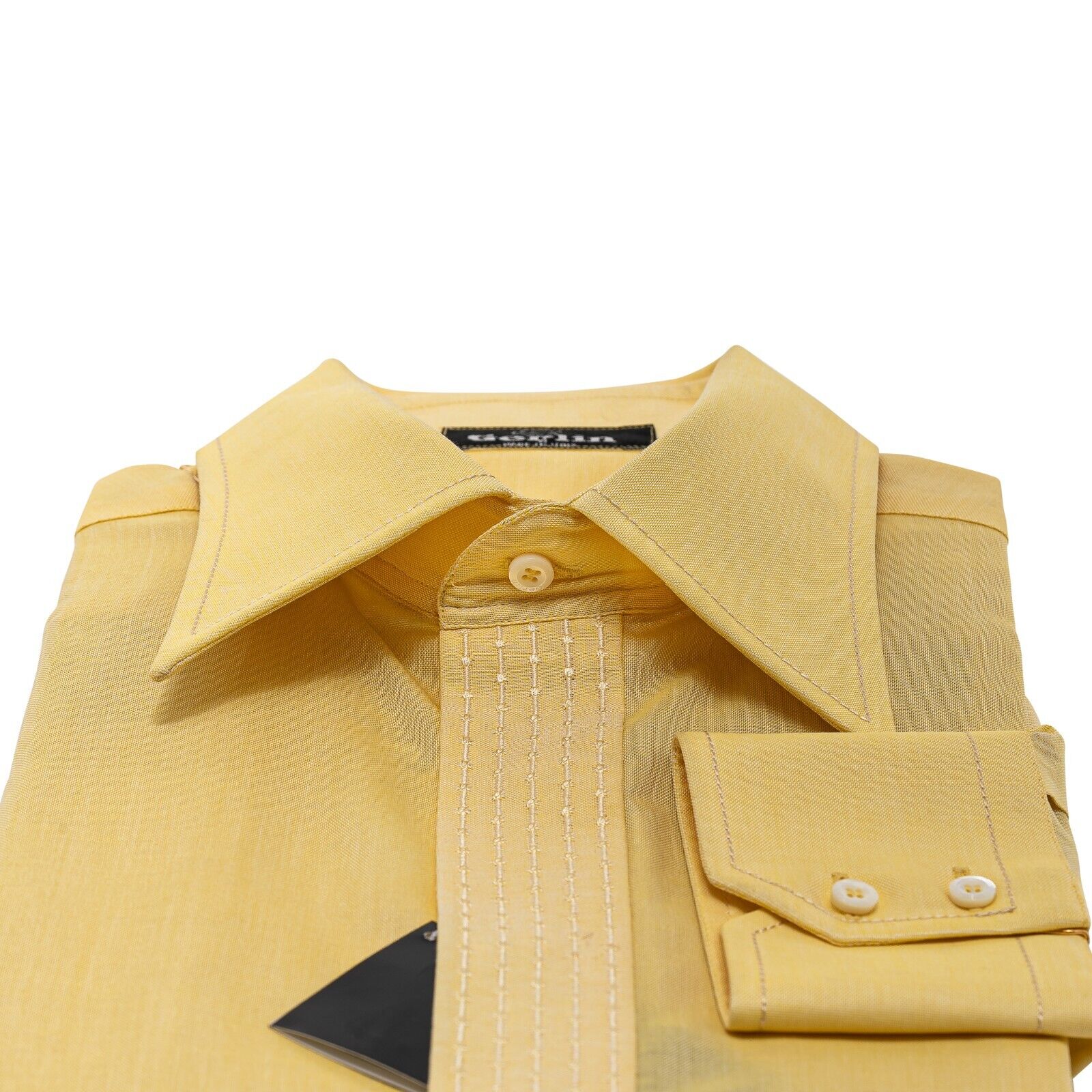 690$ LUXURY GERLIN Shirt Yellow Fine Cotton 16 - 41 6F BIJAN