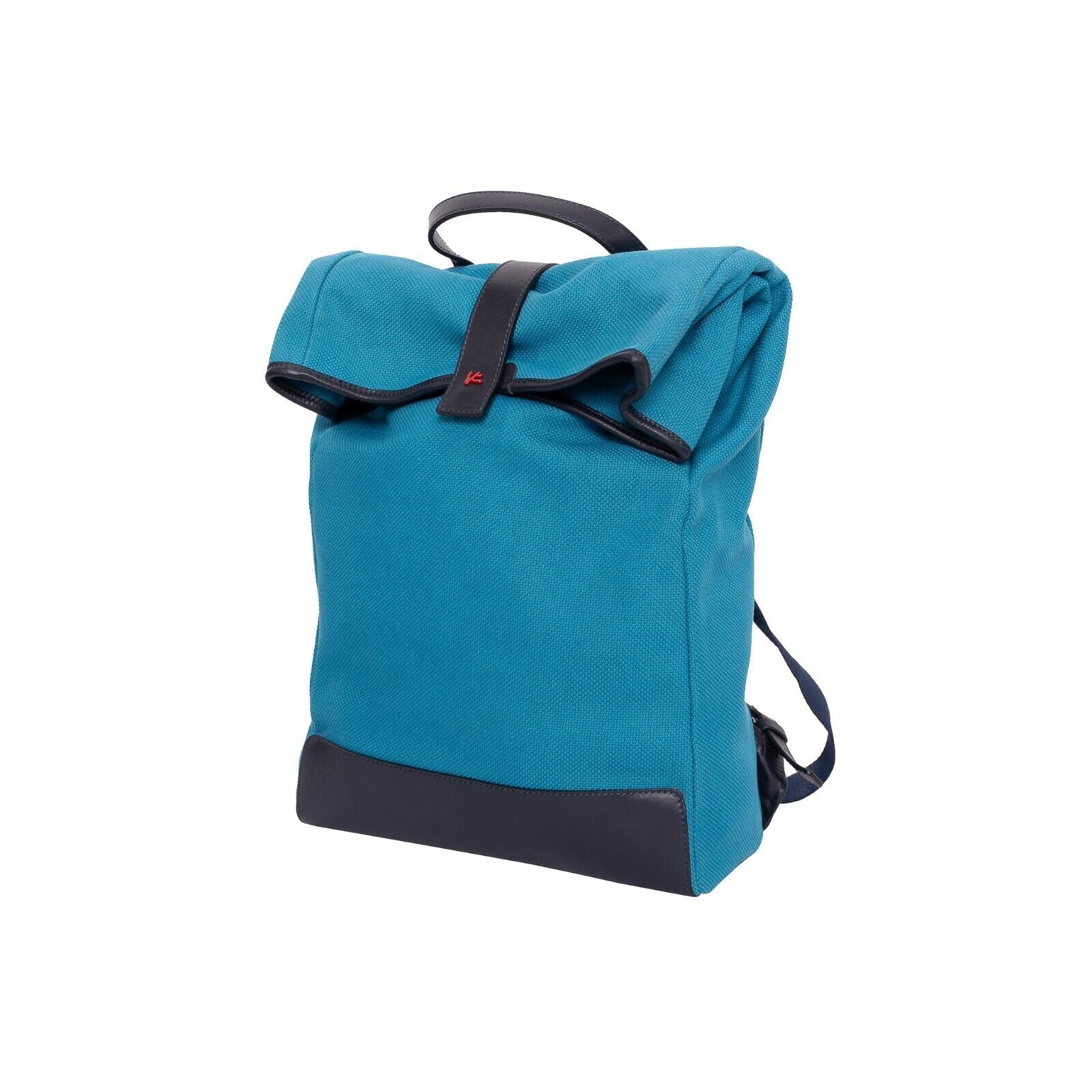 $2300 ISAIA NAPOLI CAPRI Blue Backpack Softback Casual Bag Leather / Fabric