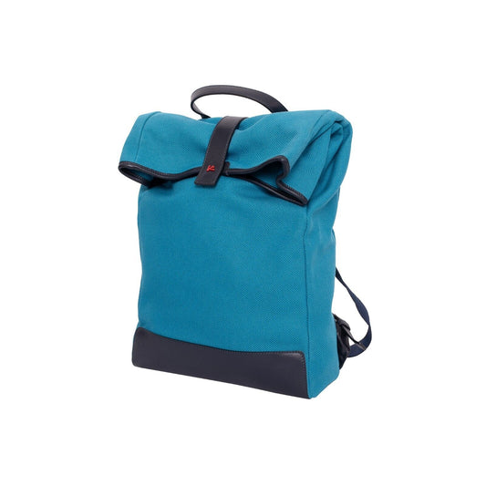 $2300 ISAIA NAPOLI CAPRI Blue Backpack Softback Casual Bag Leather / Fabric