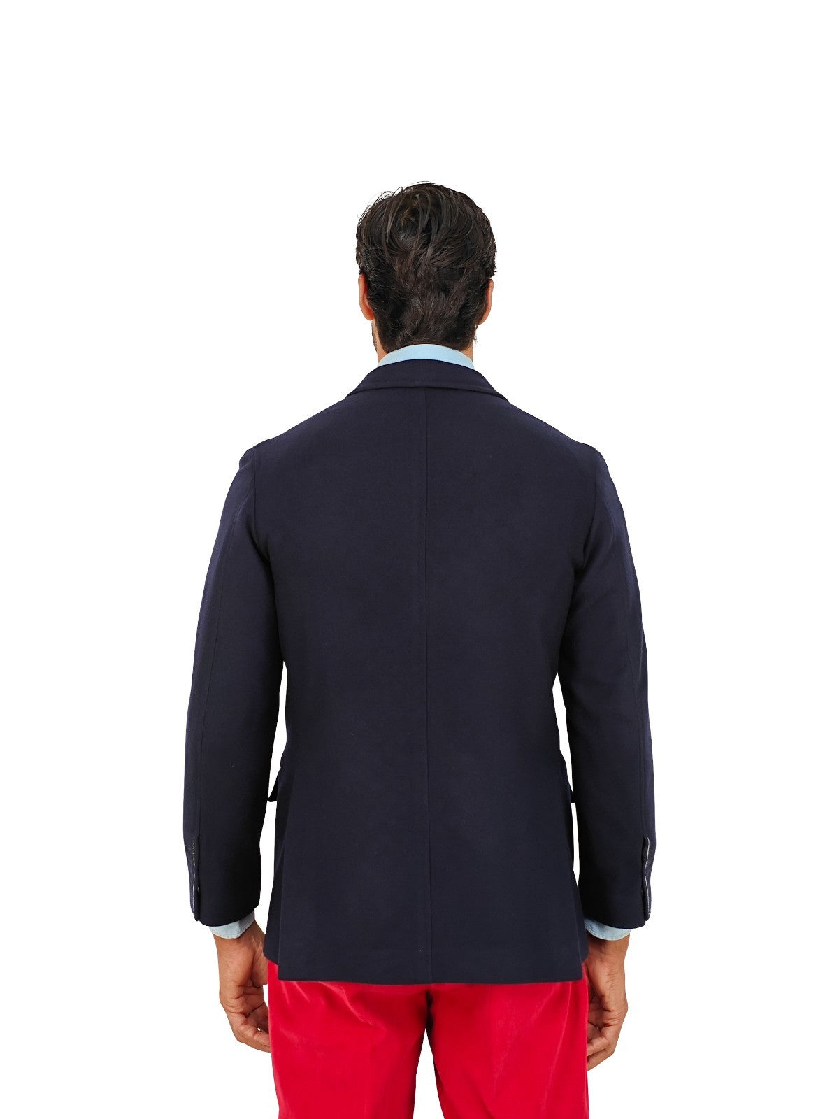 $1870 RUBINACCI NAPOLI "Skyfall" Blue Double Breasted Jacket Wool 36 US / 46 EU