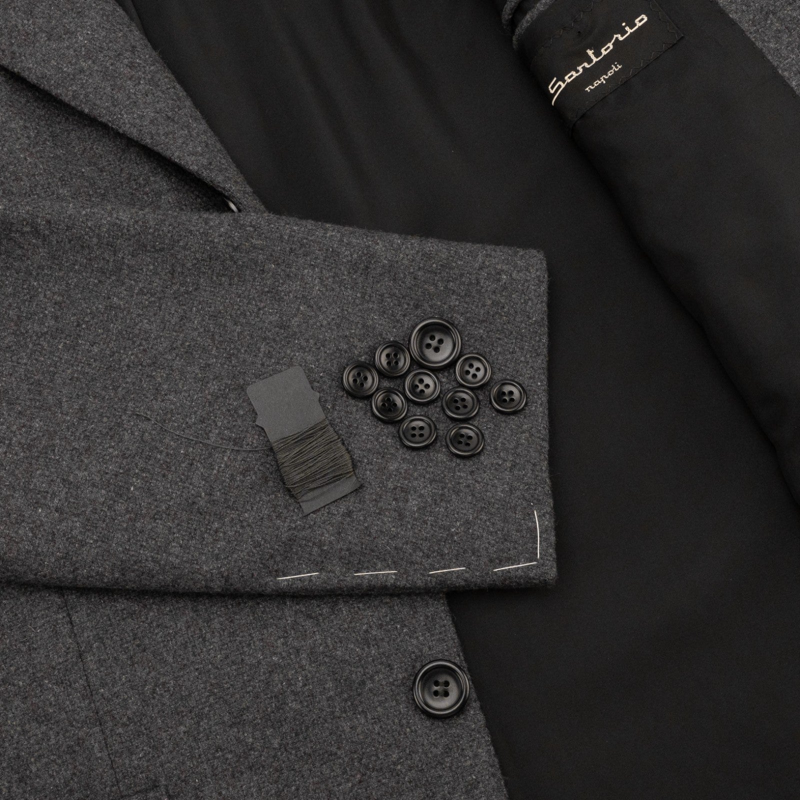 2750$ SARTORIO KITON Gray Handmade Jacket Sport Coat 100% Cashmere