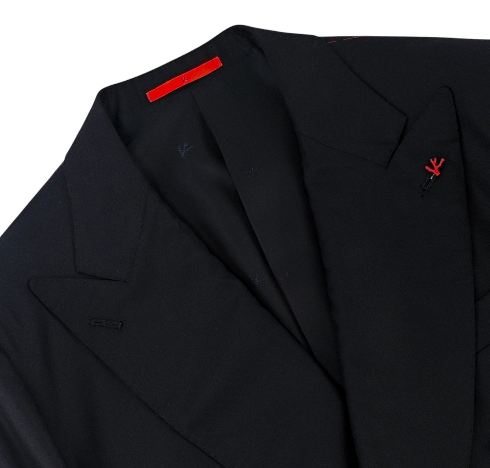 $7120 ISAIA "Marechiaro" Blue Midnight Double Breasted Suit Wool 42 US 52 EU 8R