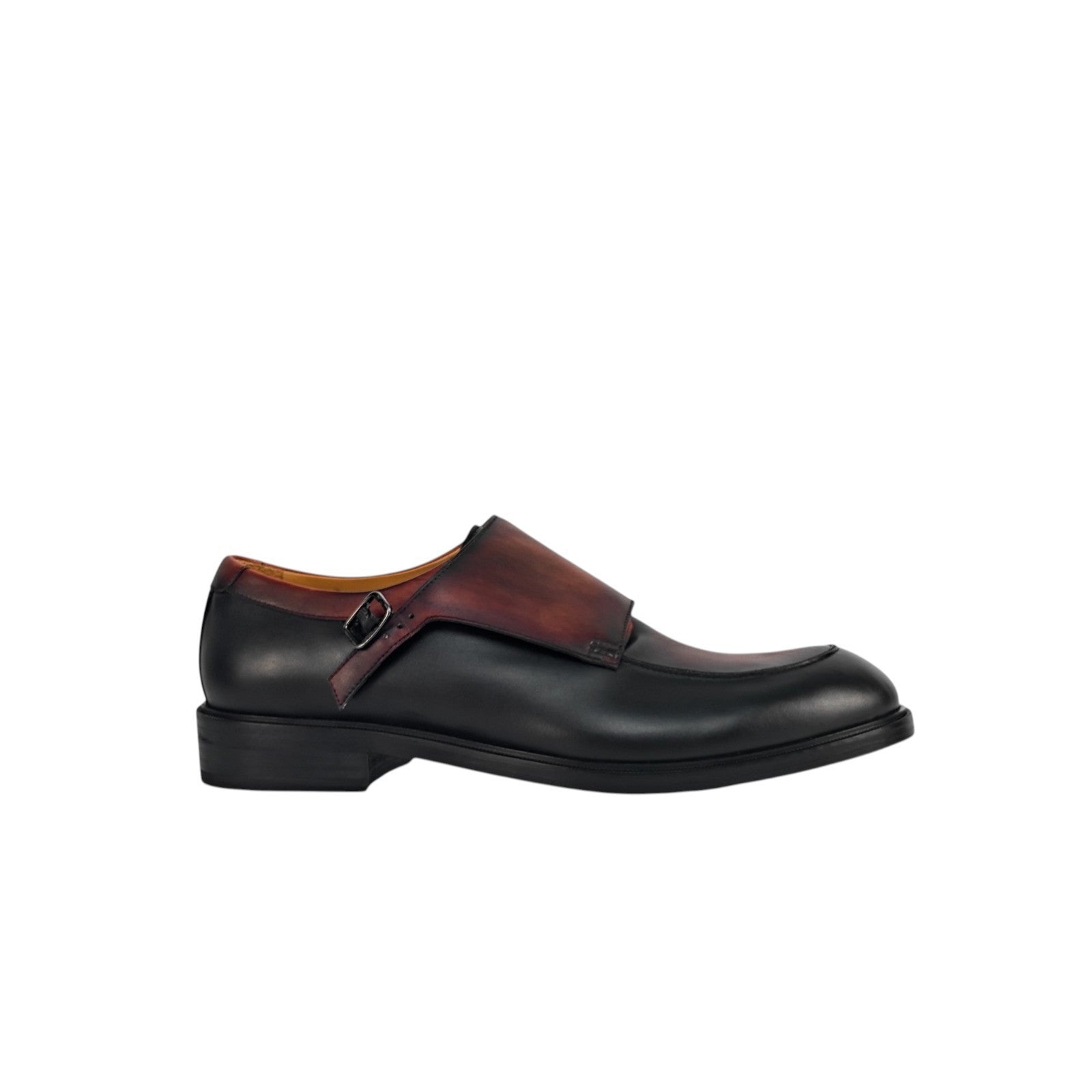1350$ TESTONI Bolognese Goodyear Monk Shoes Black Calf 10 UK / 11 US / 44 IT