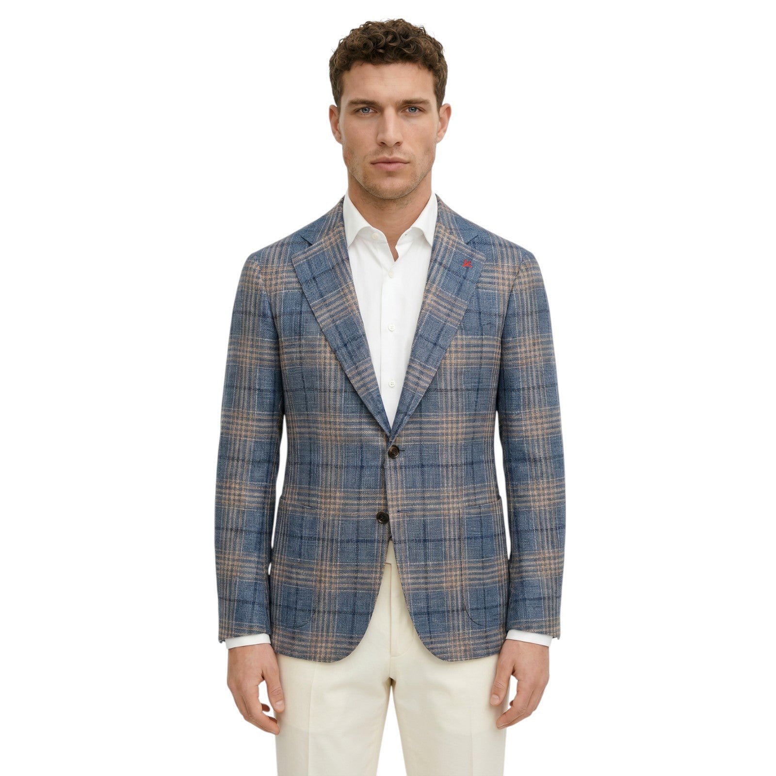 $4850 ISAIA NAPOLI "Capri" Blue Hand-Sewn Sport Coat Wool Silk 34 US / 44 EU 8R