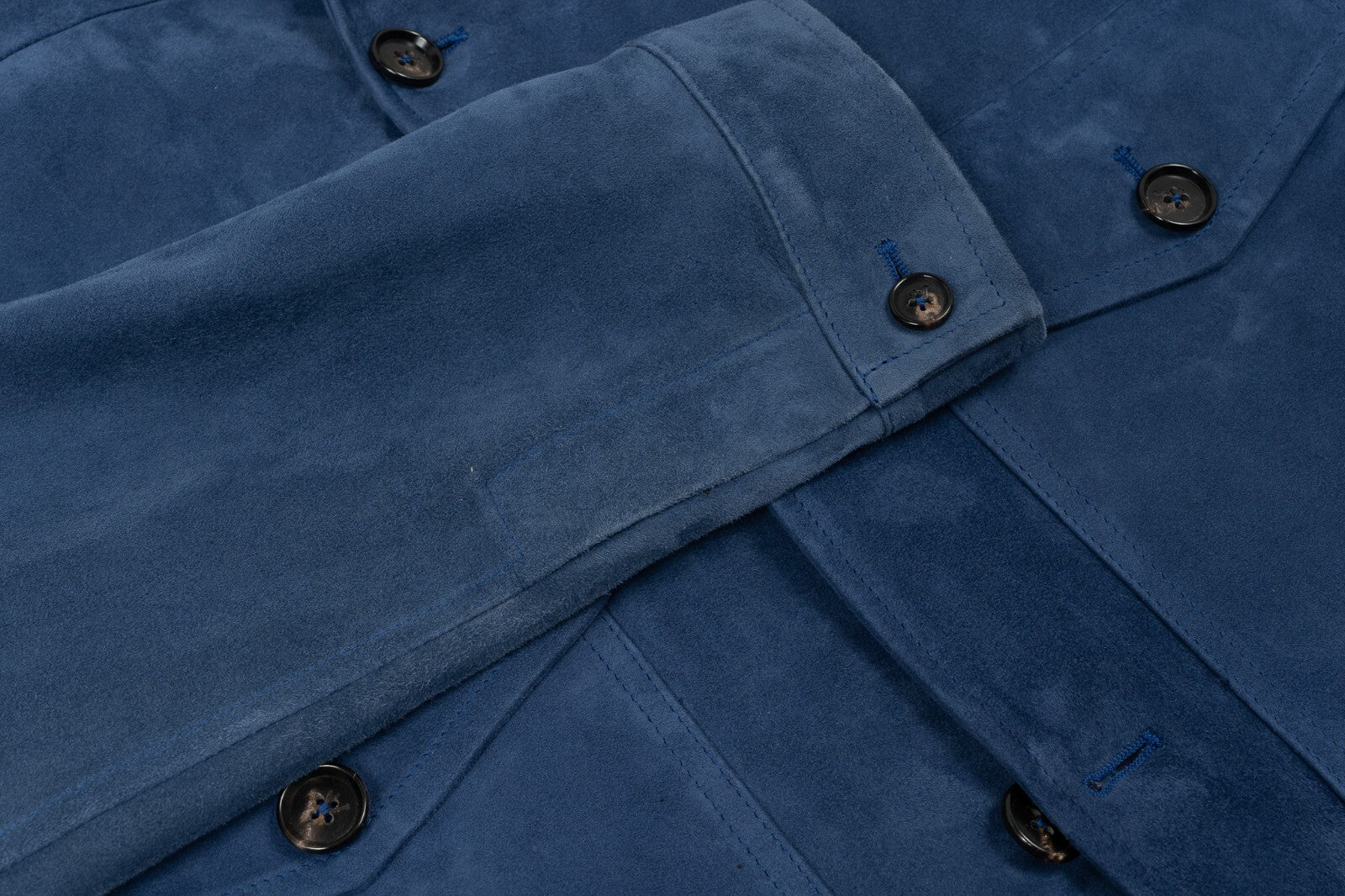 5200$ ISAIA NAPOLI "Portofino" Royal Blue Jacket Lambskin Leather 38 US / 48 EU