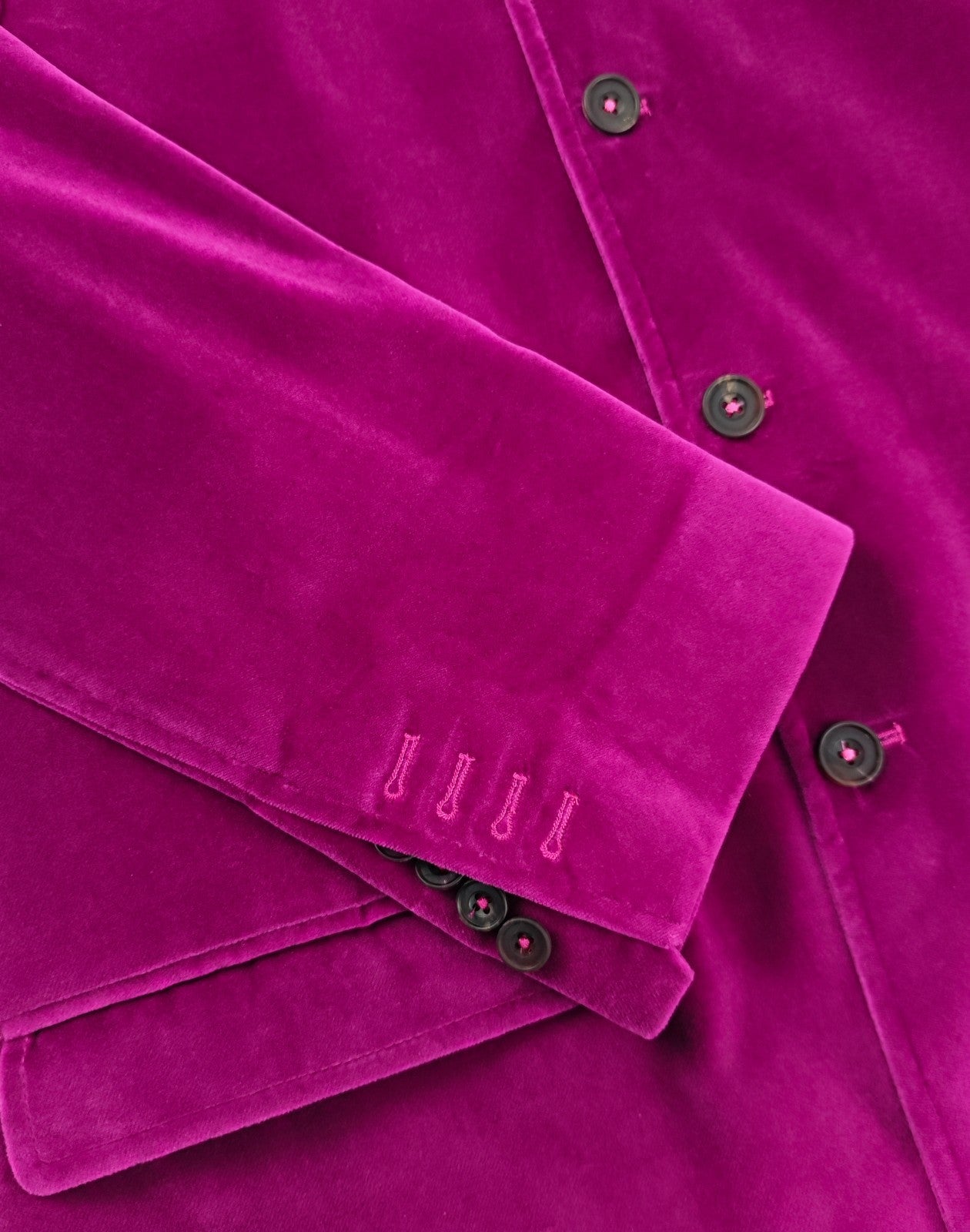 $1960 RUBINACCI NAPOLI "Vienna" Purple 5 Buttons Guru Jacket Velvet Cotton