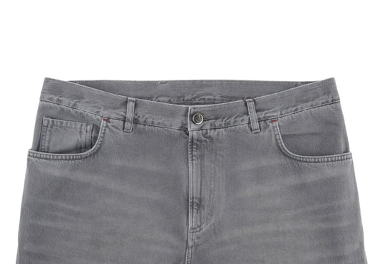 795$ ISAIA "SpaccanapolI" Gray Denim Jeans 5 Pocket Pant Cotton 38 US/54 EU