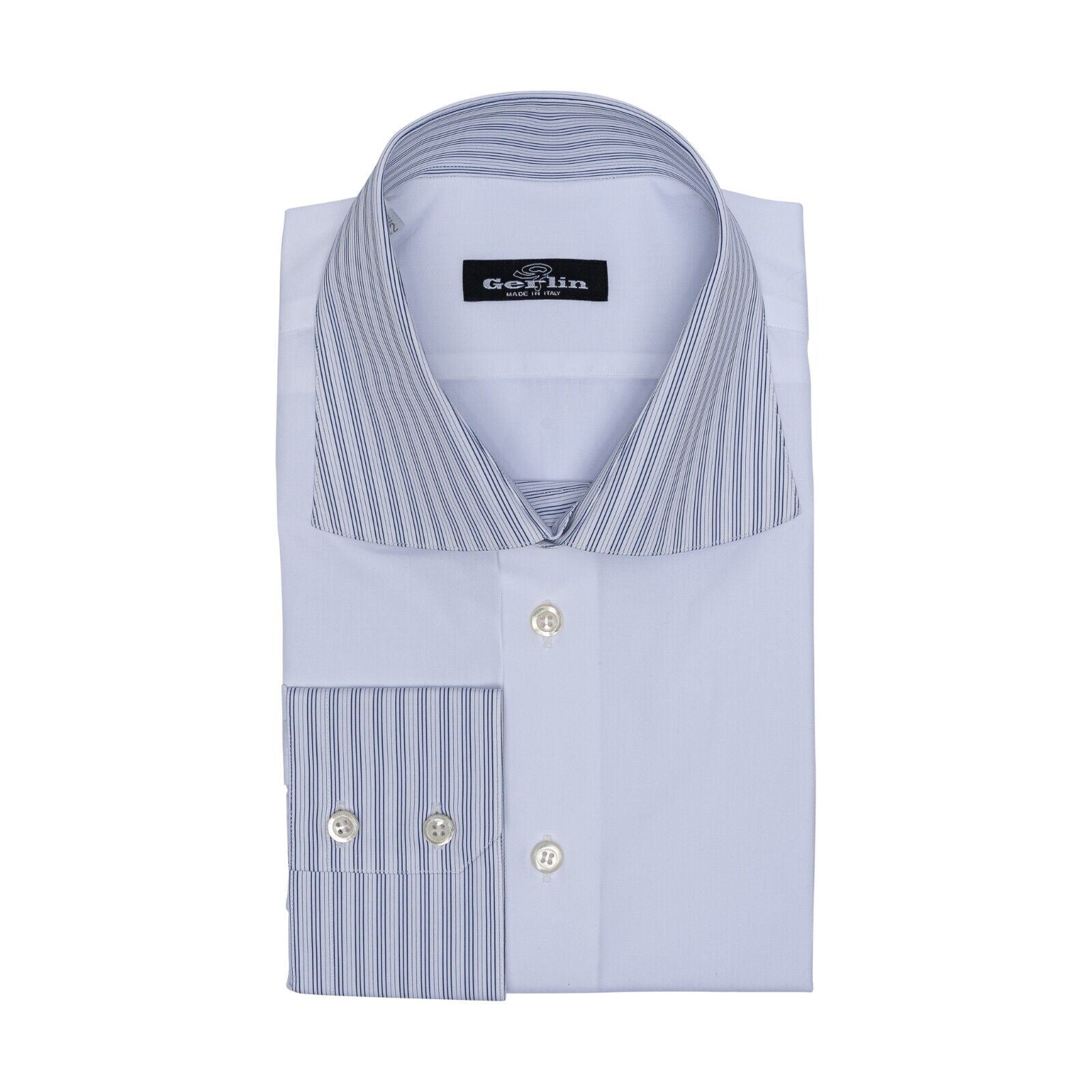 690$ ITALIAN LUXURY GERLIN Shirt White Fine Cotton 1I ZILLI