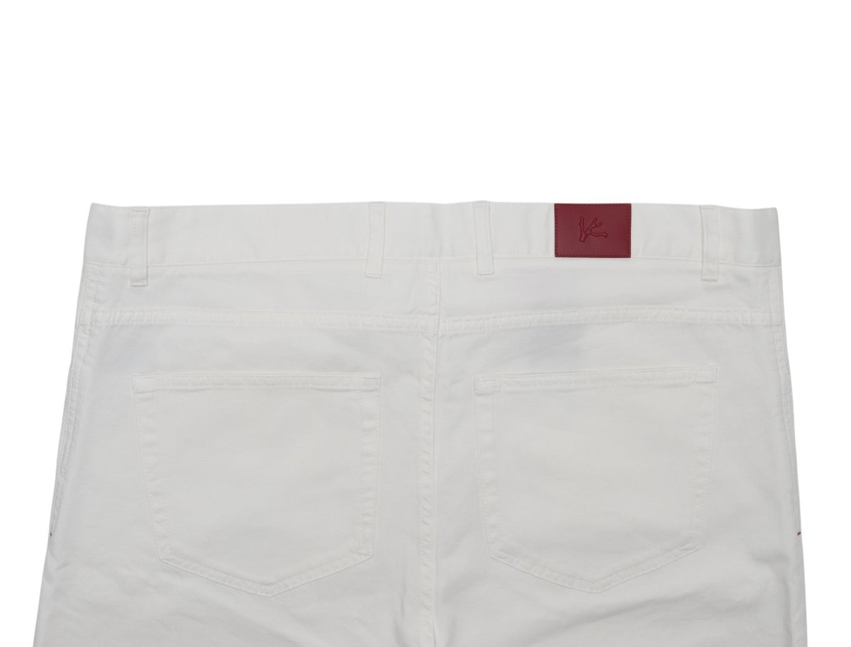 925$ ISAIA NAPOLI "SpaccaNapoli" White Pant Cotton Cashmere 38 US / 54 EU R