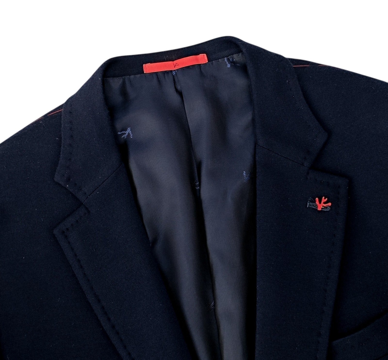 $6190 ISAIA "Capri" Blue Navy Jacket Sport Coat Wool Super 200's 44 US 54 EU 8R