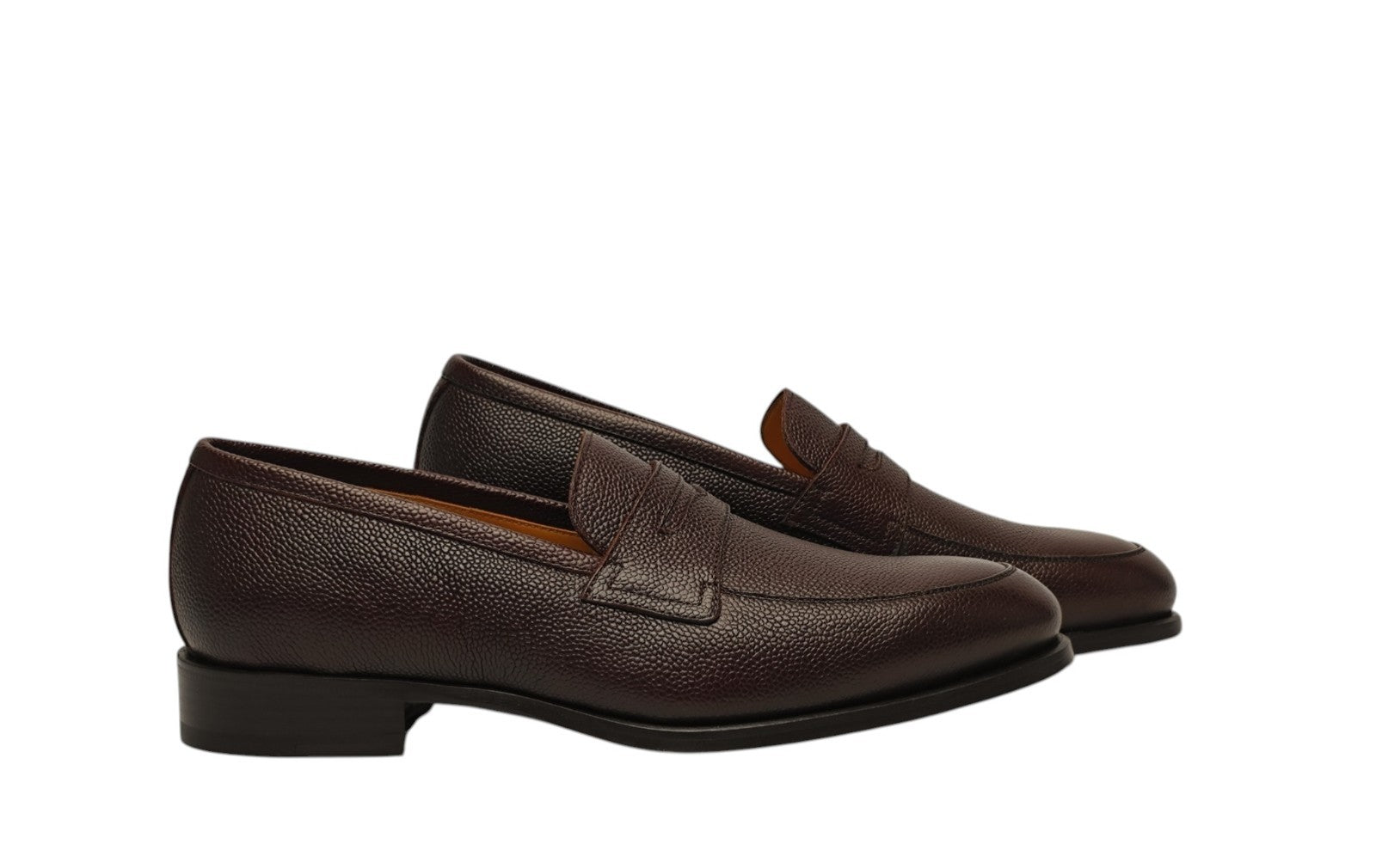 1250$ TESTONI Loafer Shoes Micro Grain Calf Cigar Brown 8 UK / 9 US / 42 IT