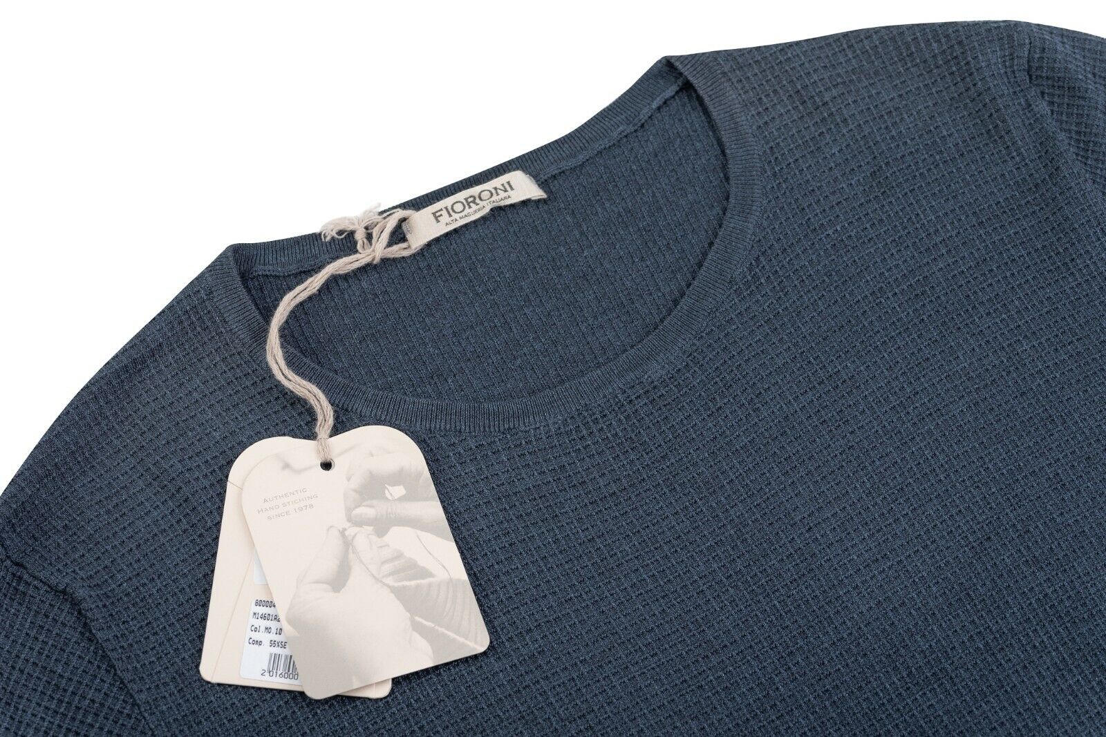 Luxury Knitwear FIORONI CASHMERE by Attolini Sweater Silk / Cotton Dark Blue