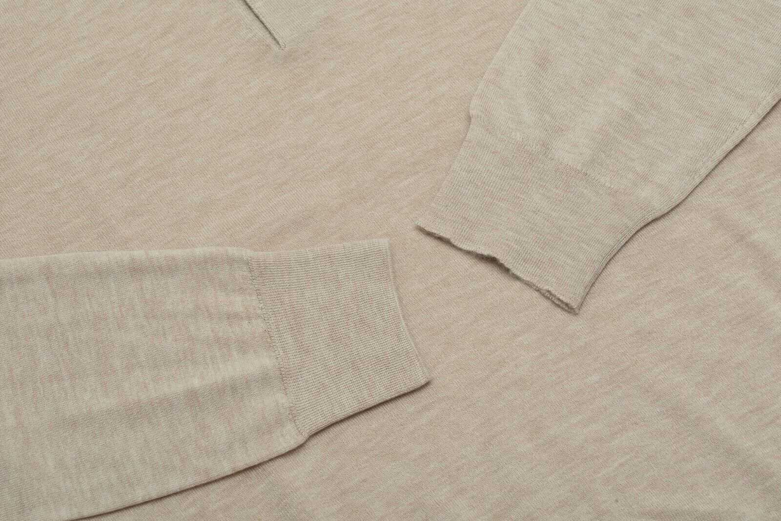 $2000 FEDELI CASHMERE Beige Polo Sweater 90% CASHMERE 10% VICUNA 38 US / 48 EU
