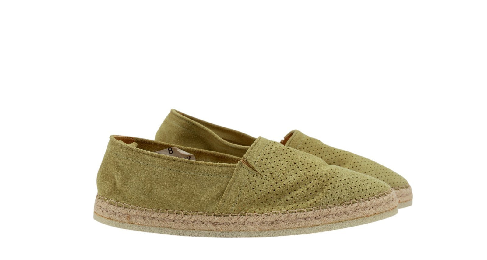 750$ TESTONI Espadrillas "Capri" Shoes Perf. Unlined Lime 8 UK / 9 US / 42 IT