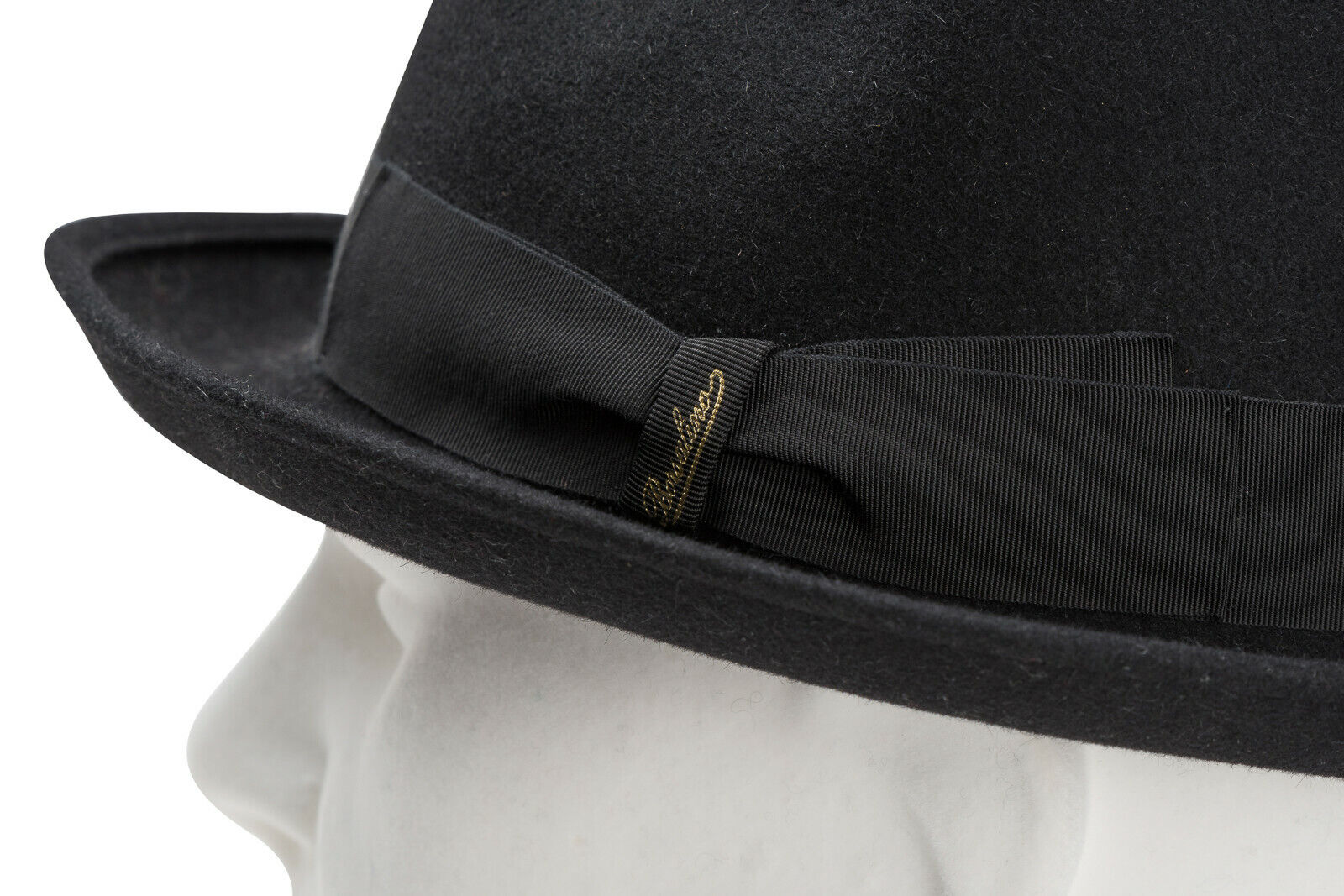 290$ BORSALINO Brushed Women's Hat Fur Felt Black Handmade in Italy Size S