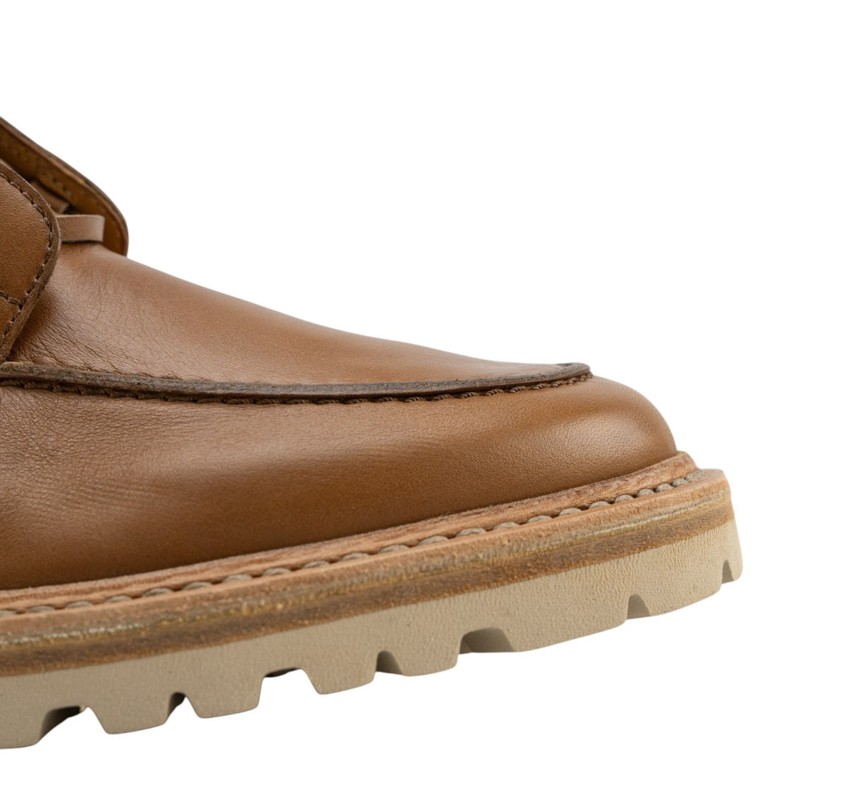 900$ TESTONI Ferrara Boat Loafer Shoes Antique Calf Caramel 8 UK / 9 US / 42 IT