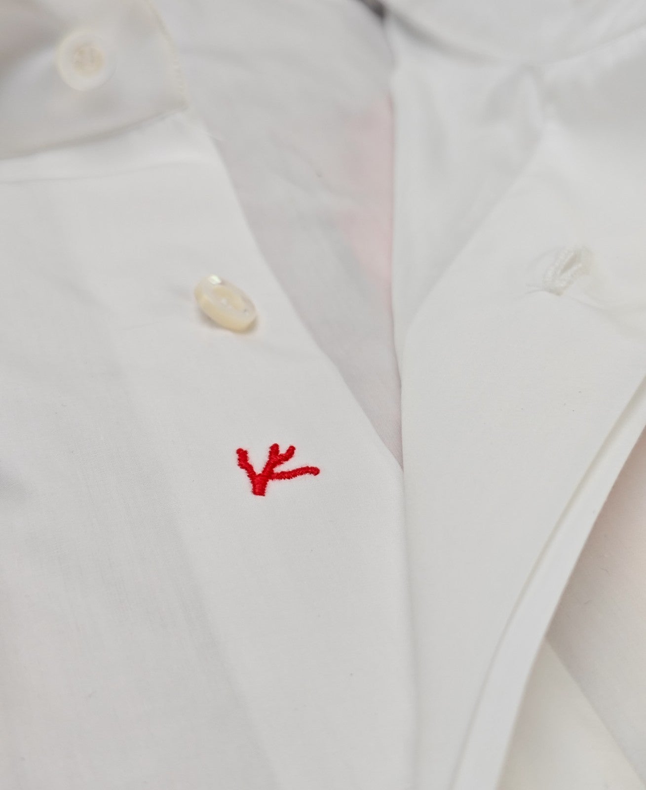 790$ ISAIA NAPOLI "Mix" White Dress Shirt French Cuffs Hand-Sewn Fine Cotton 1Q
