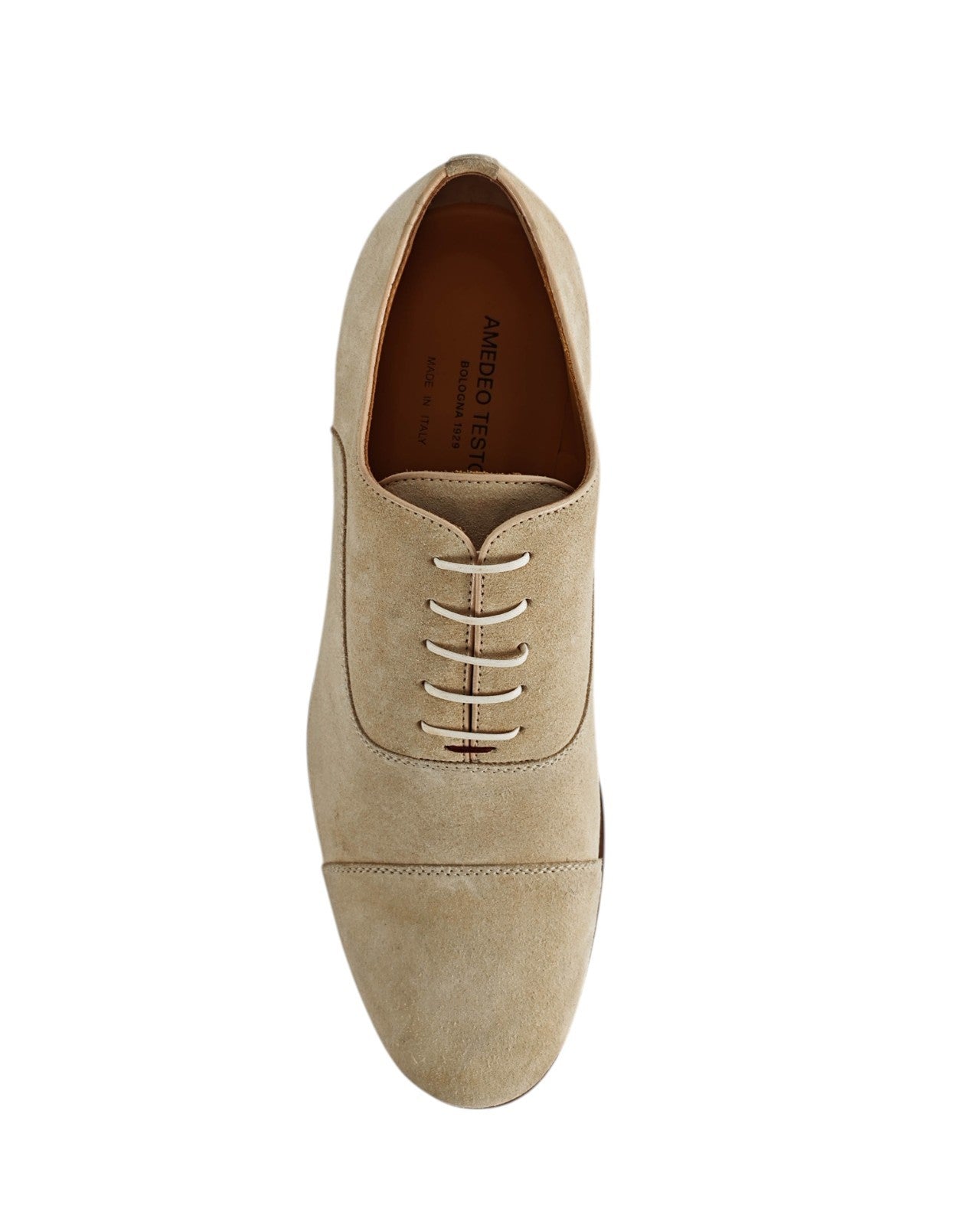 950$ TESTONI Bologna 1929 " Portonovo " Oxford Suede Beige 8 UK / 9 US / 42 IT