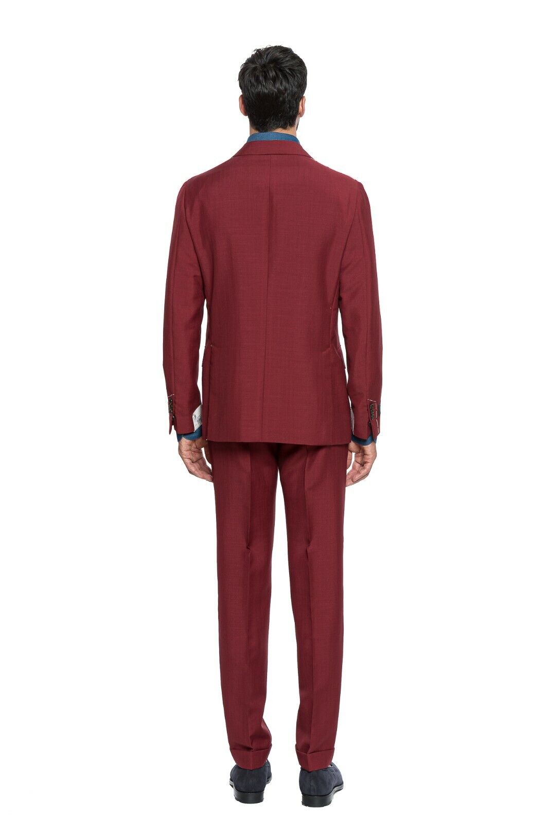 $3250 Belvest Red Pompeian Suit Mohair & Wool 40 US / 50 EU 7R JACKETINTHEBOX